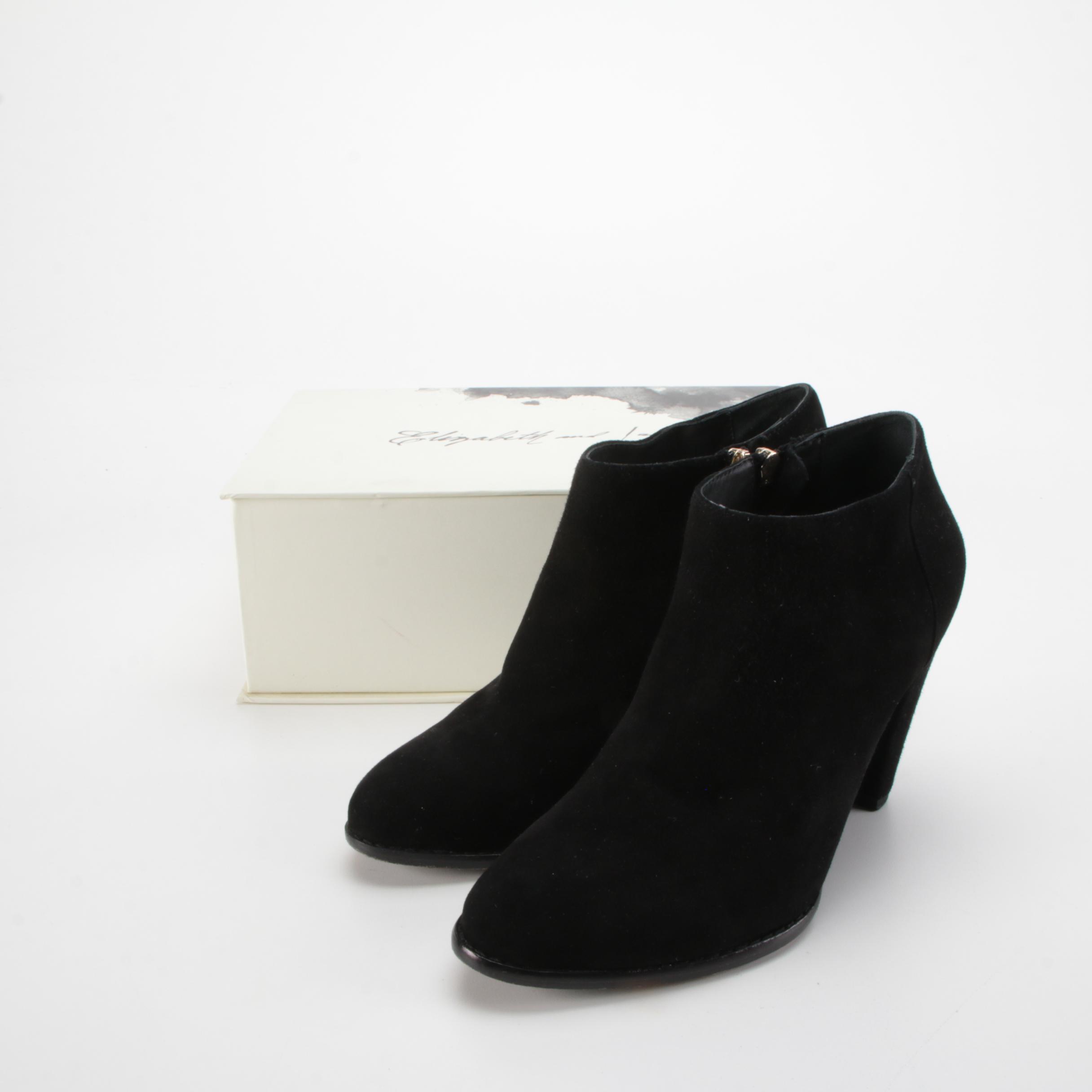 Elizabeth & James E-Shane Booties in Black Suede