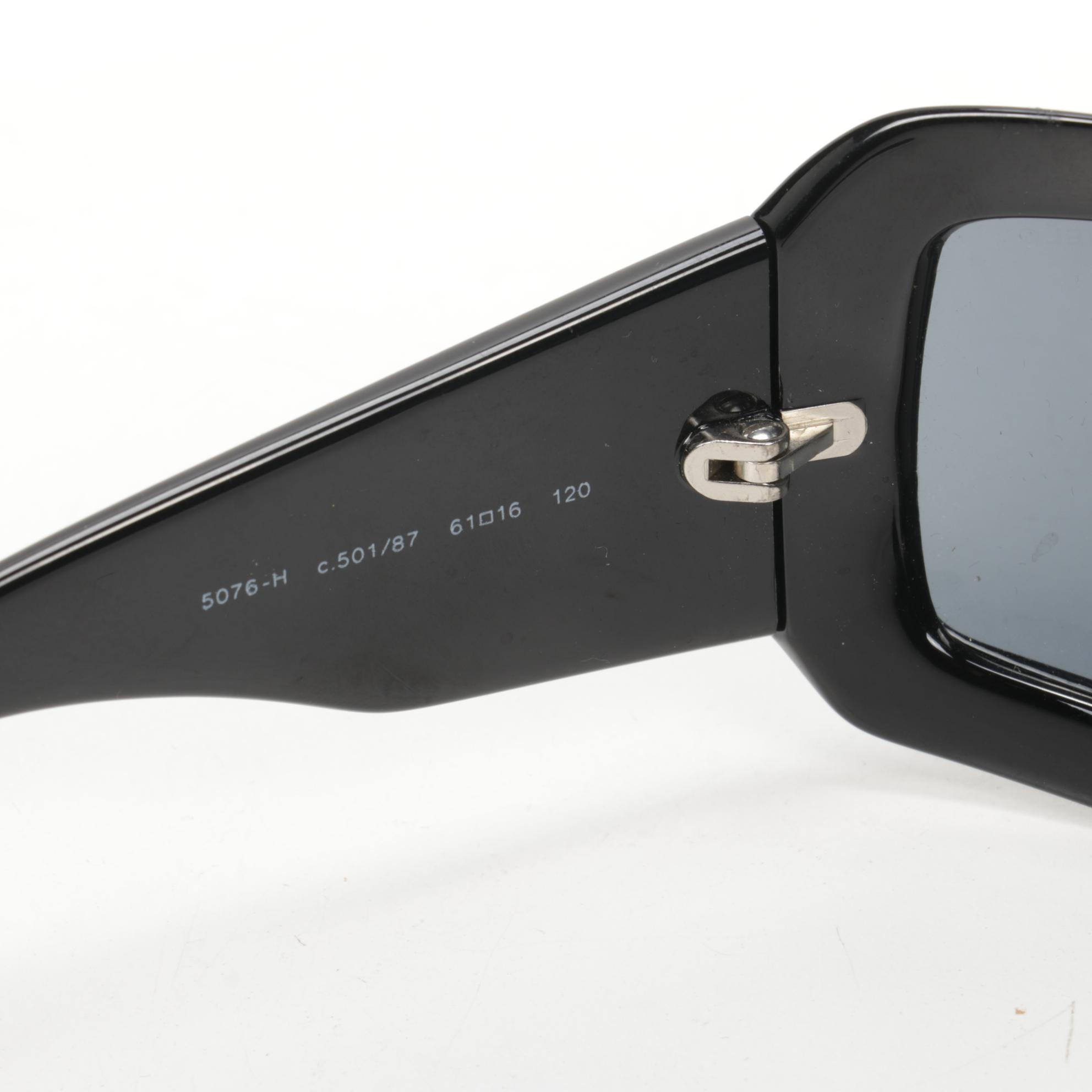 Chanel 5076-H CC Mother-of-Pearl Sunglasses in Black