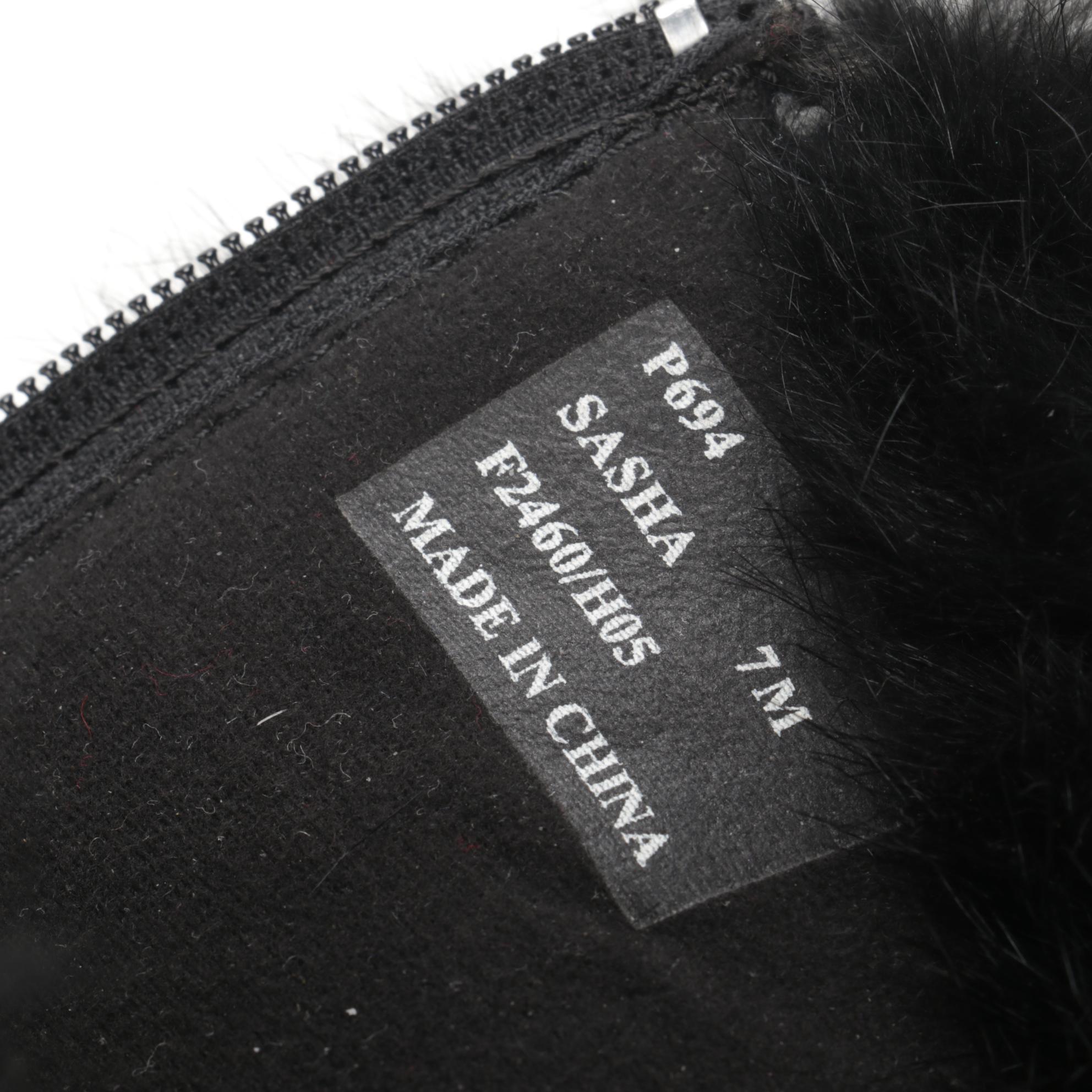 Coach Sasha Fur Trim and Suede Snow Boots