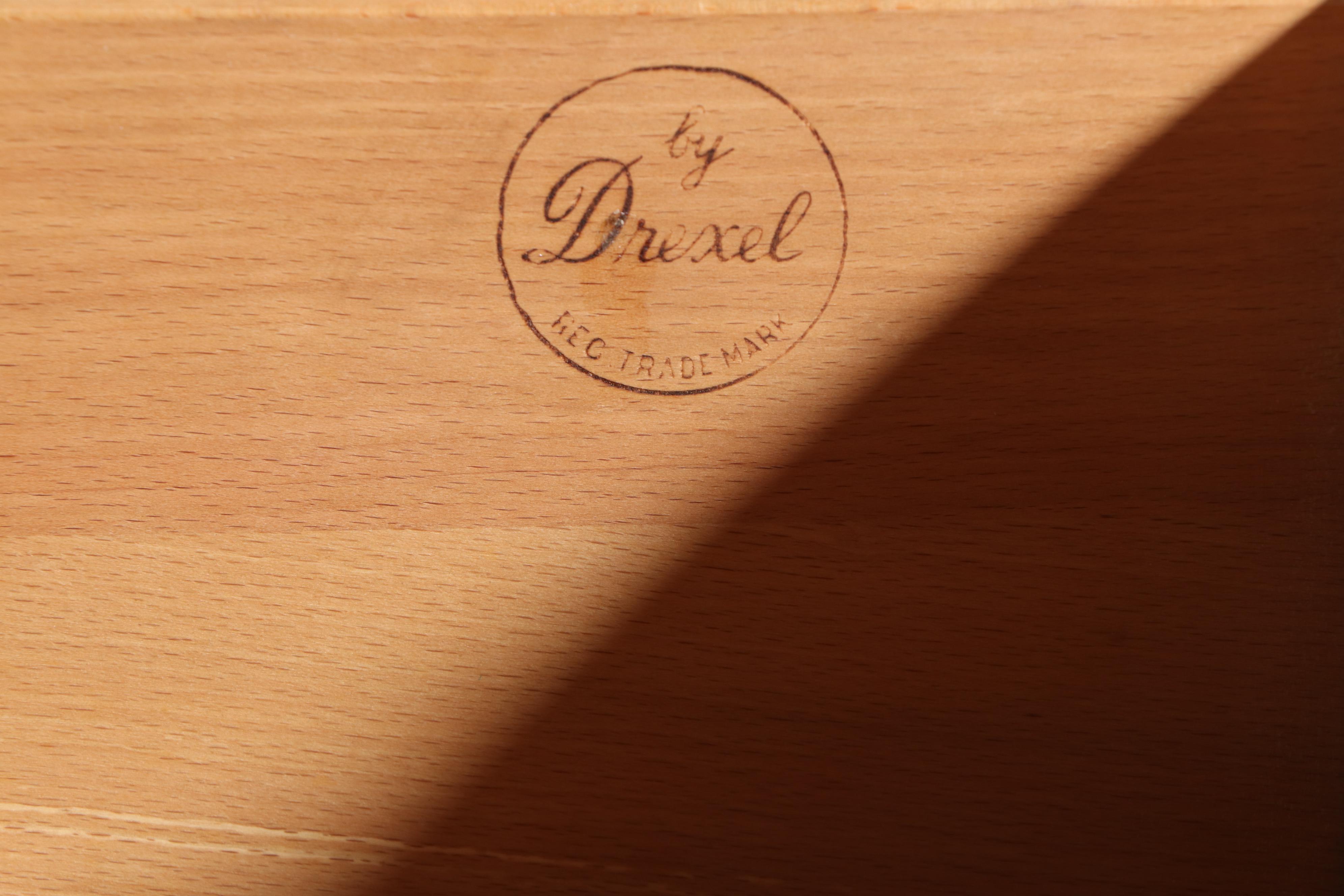 Drexel "Touraine" Louis XV Style Cream-Painted and Parcel-Gilt Five-Drawer Chest