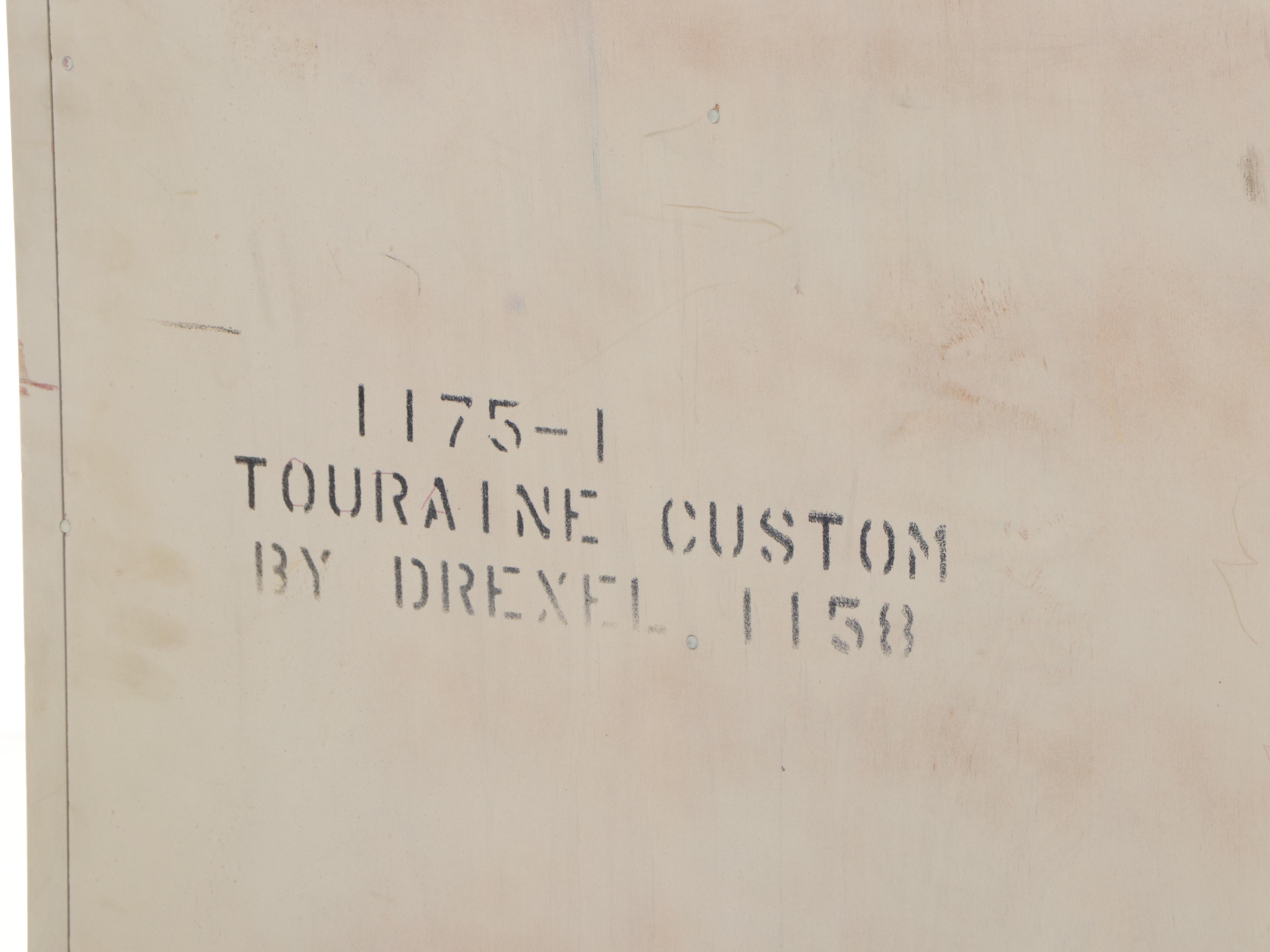 Drexel "Touraine" Louis XV Style Cream-Painted and Parcel-Gilt Five-Drawer Chest