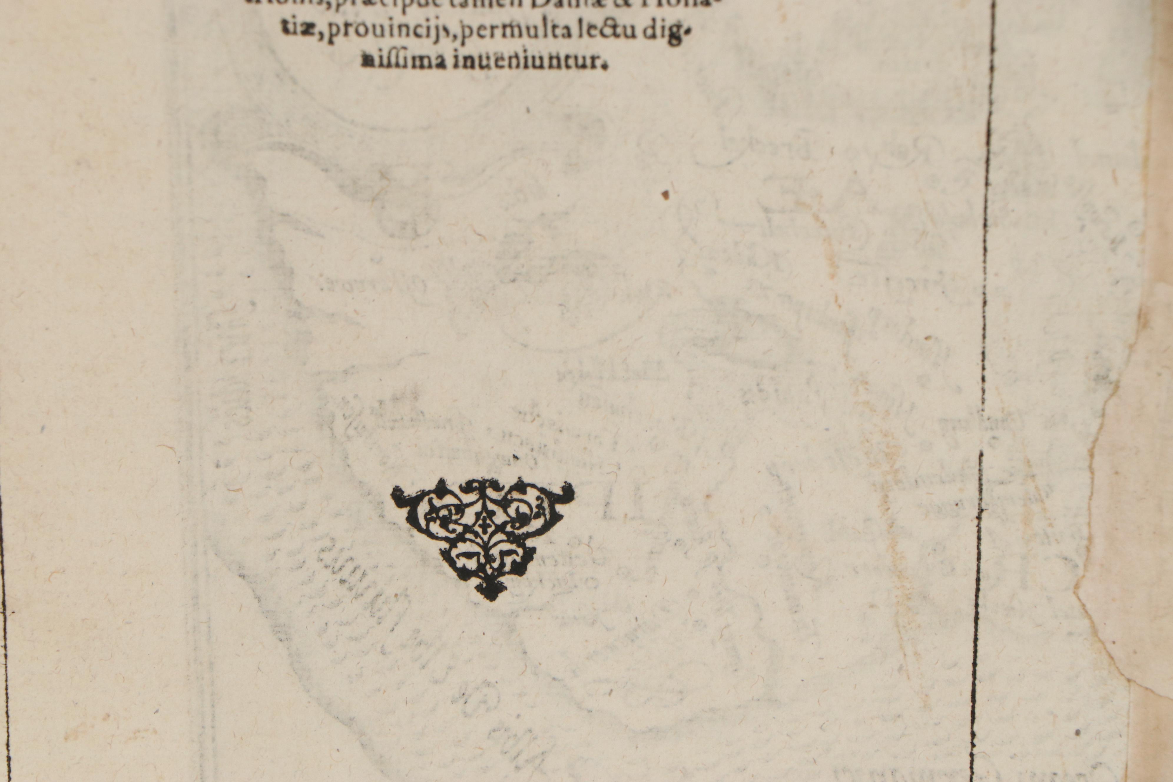 Matthias Quad Engraving Map of Denmark, 1596