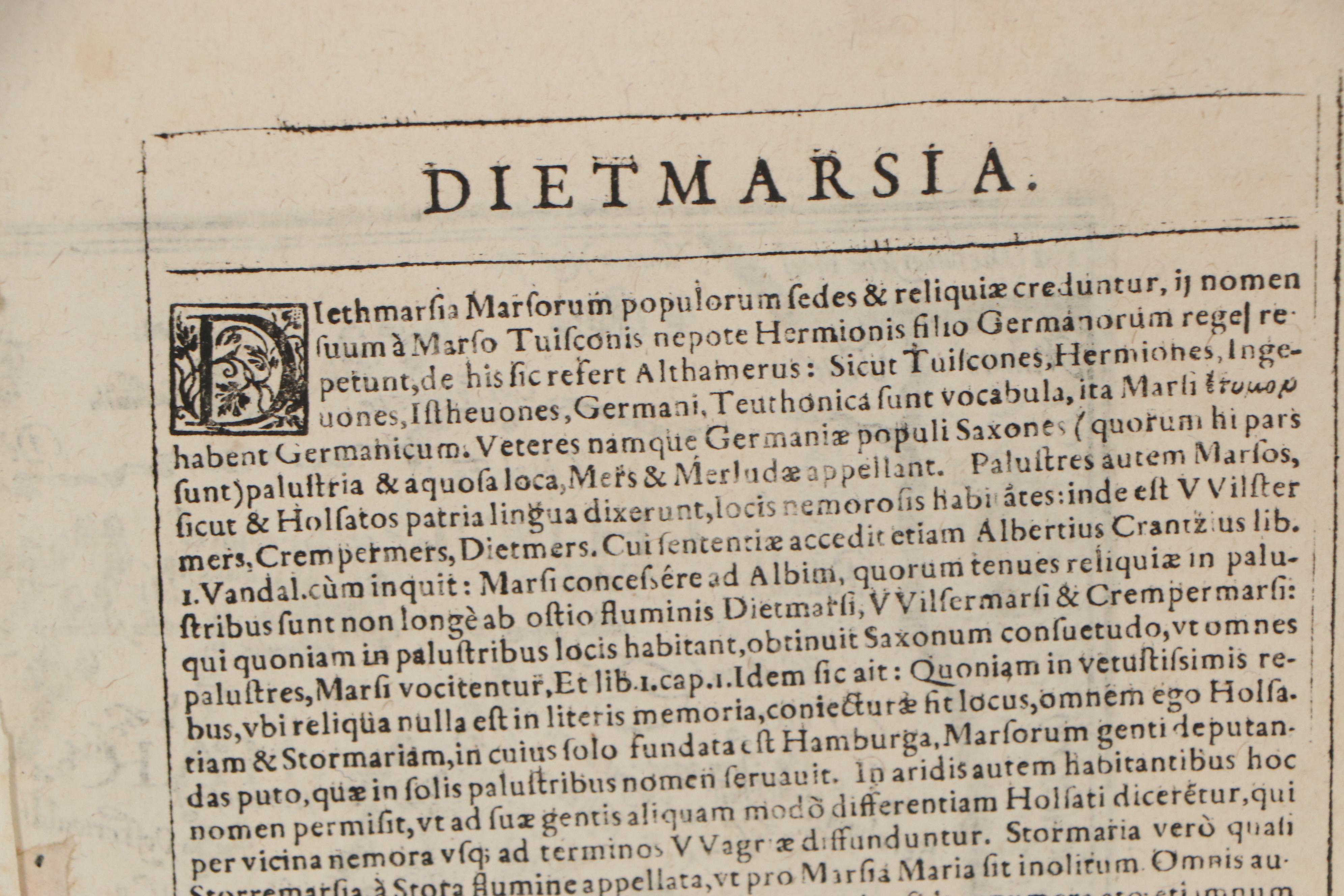 Matthias Quad Engraving Map of Denmark, 1596