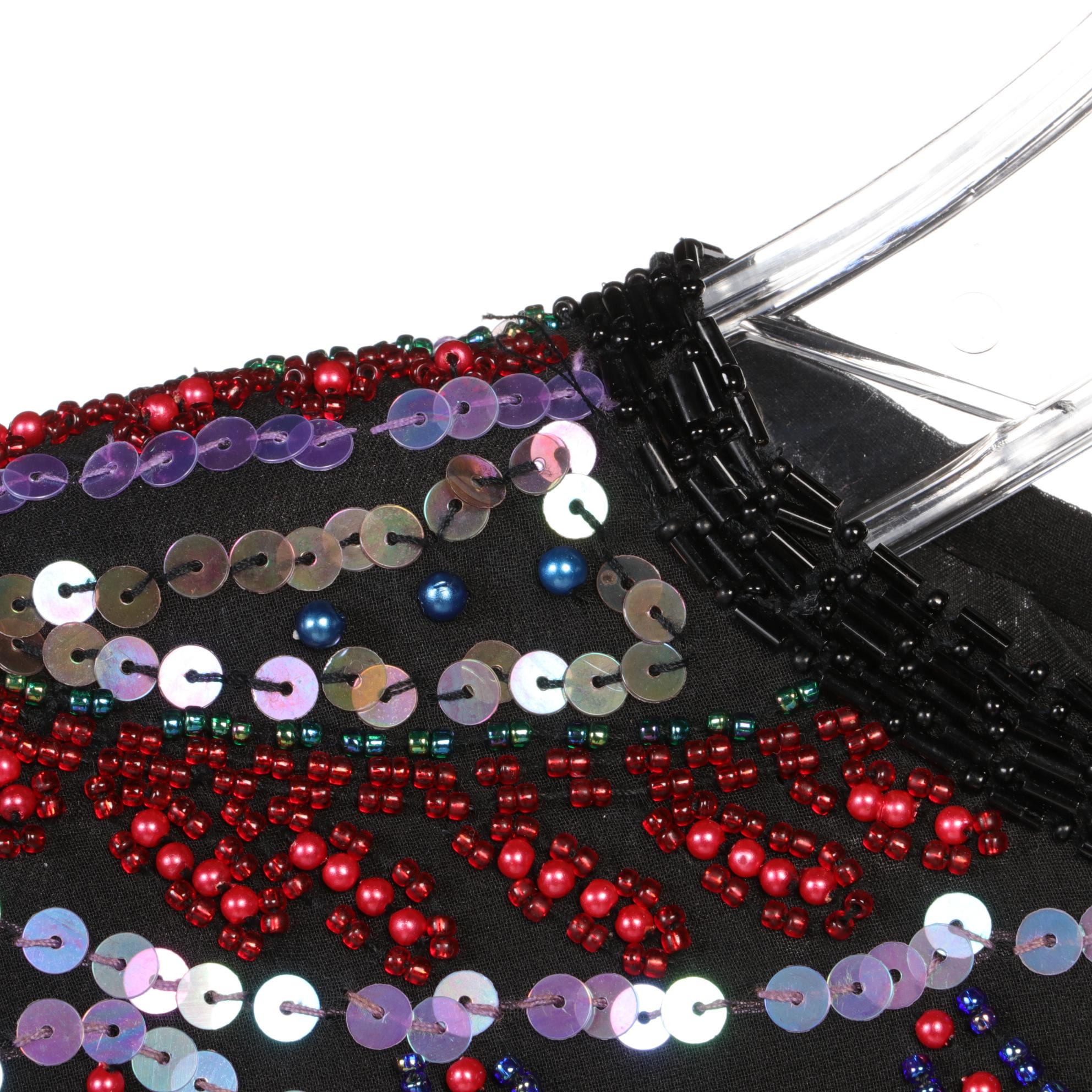 Lillie Rubin and Other Silk Embellished Evening Dresses with Oleg Cassini Shirt