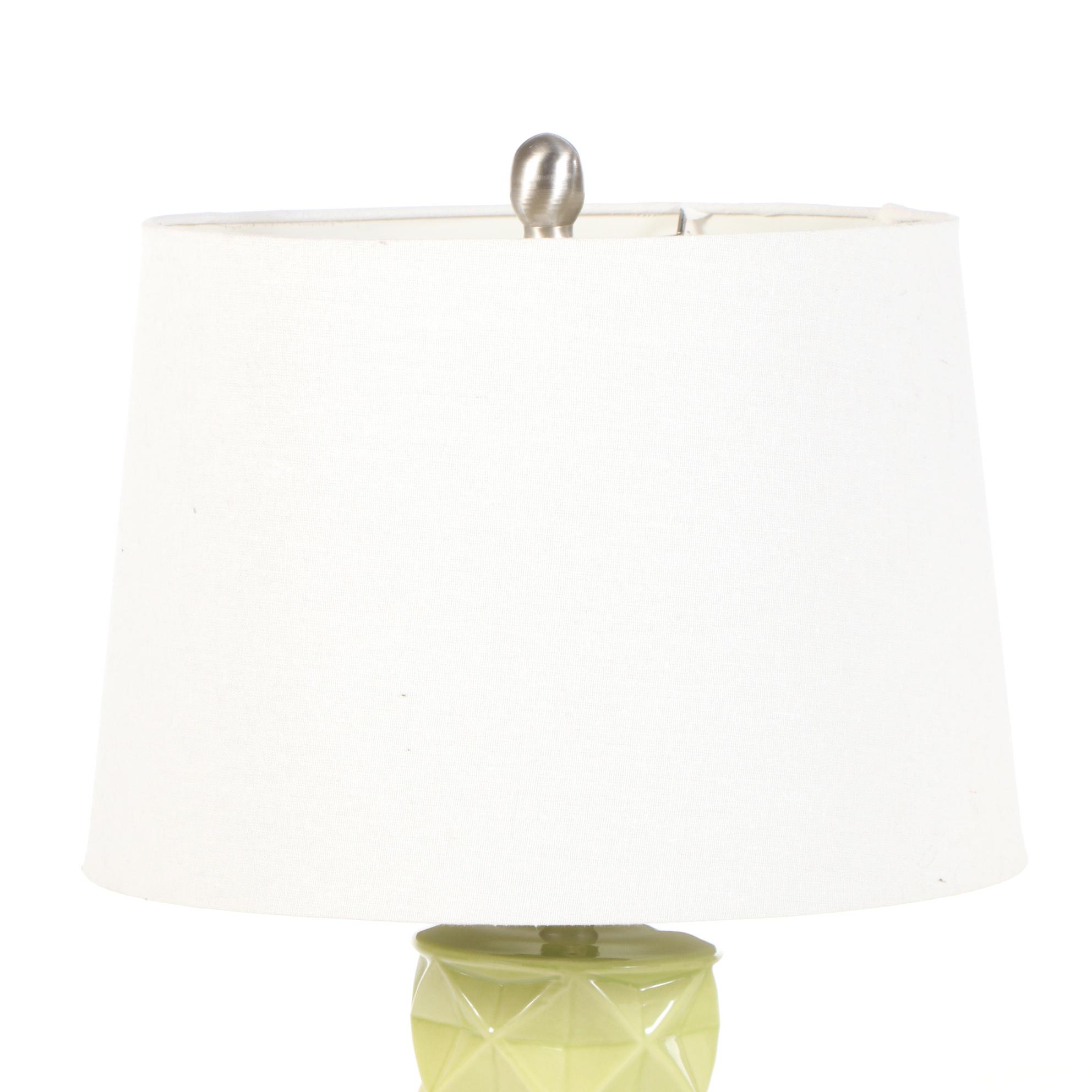 Two Modernist Style Ceramic Table Lamps