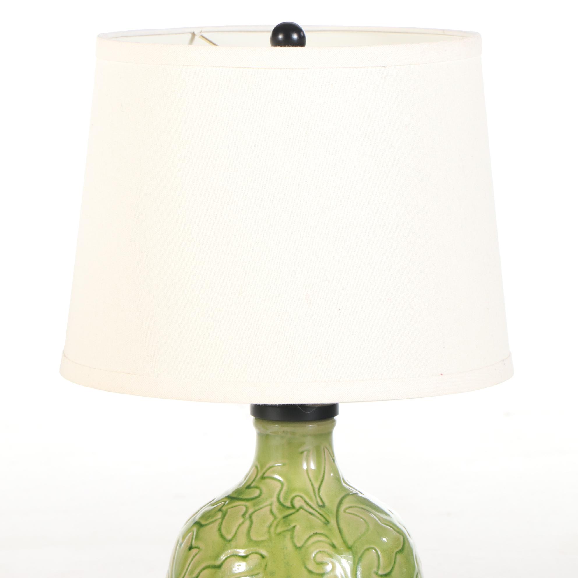 Two Modernist Style Ceramic Table Lamps