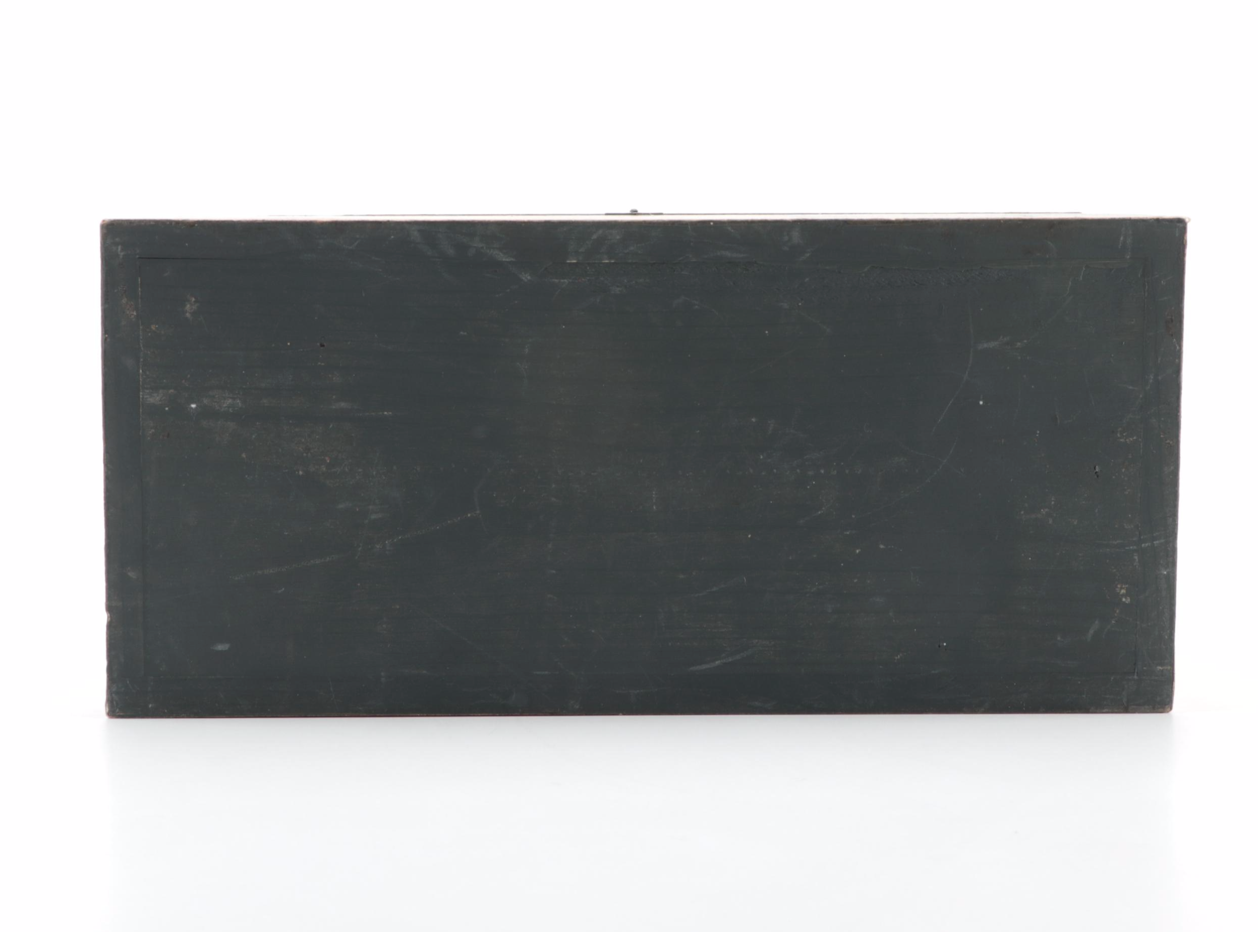 Decoupage Casket Storage Box with Decorative Amish Farming Scenery