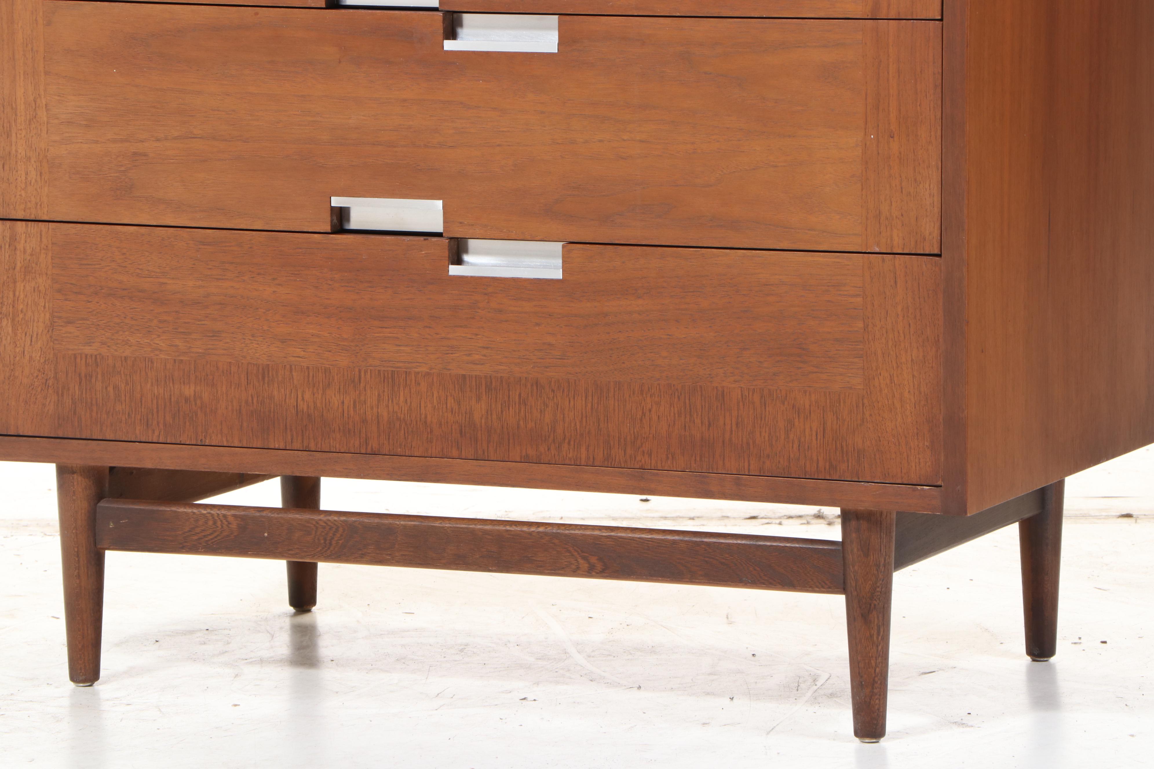 Merton Gershun for American of Martinsville Mid Century Modern Walnut High Chest