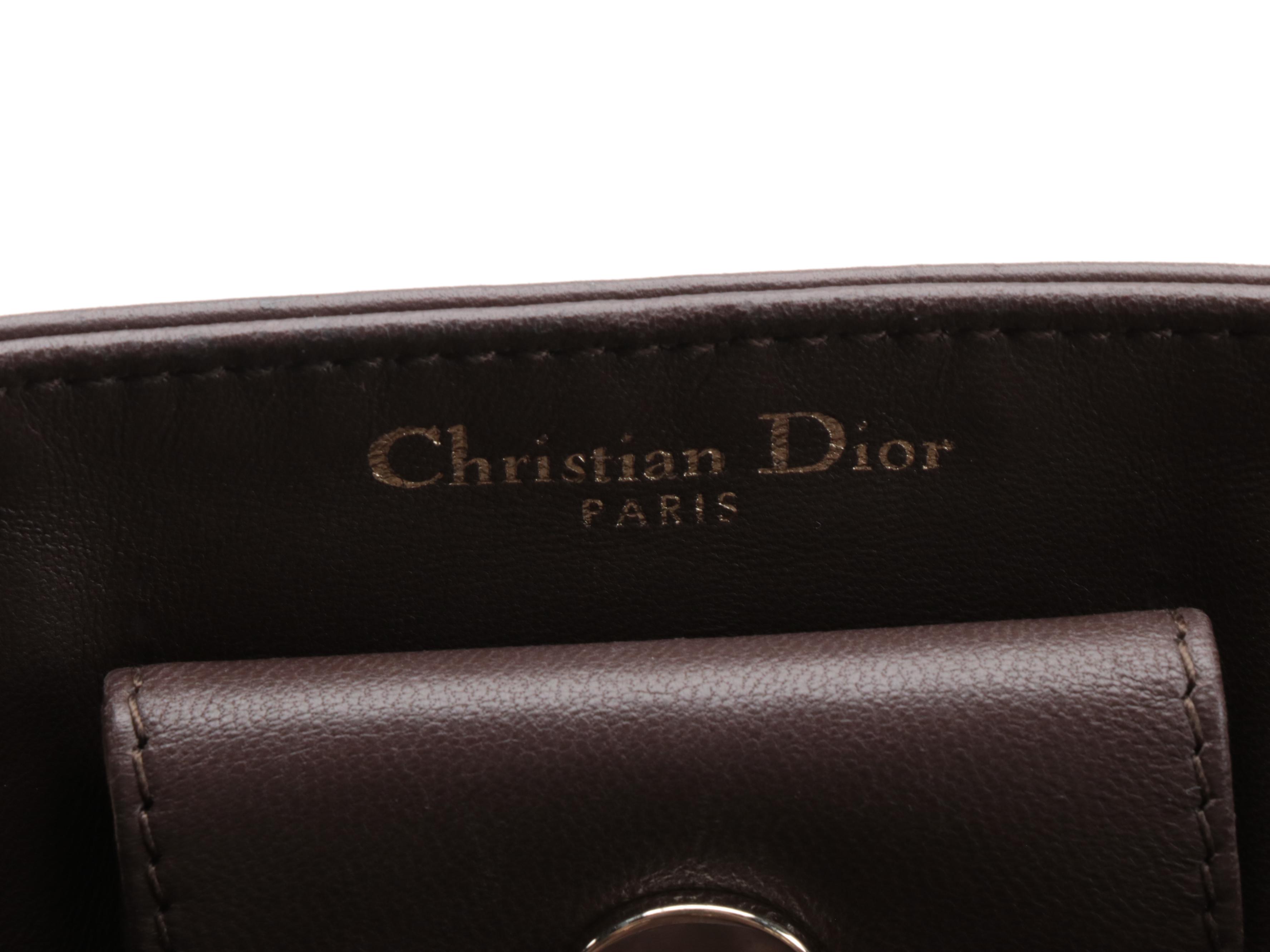 Christian Dior Granville Chain Tote in Brown Cannage Quilted Leather