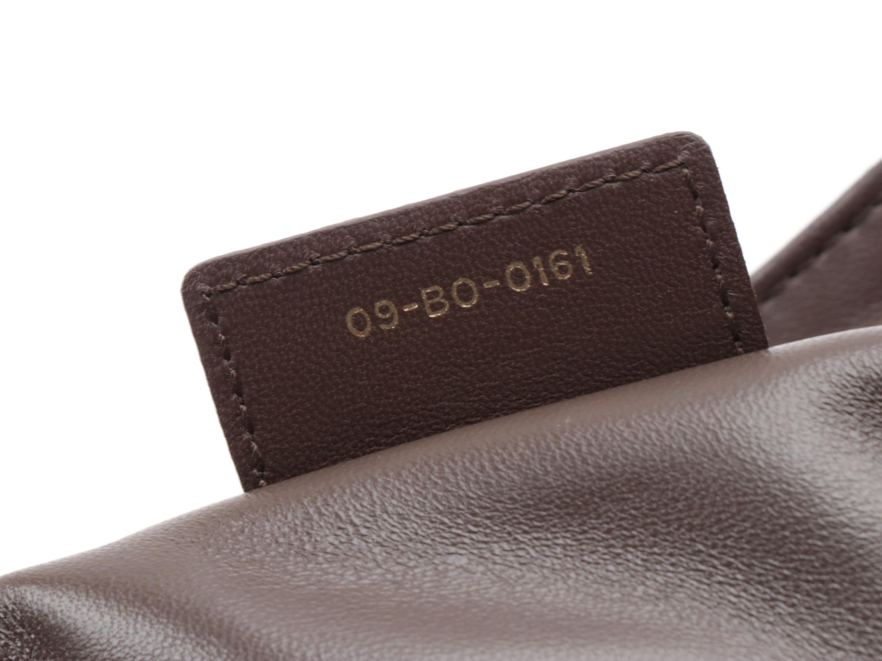 Christian Dior Granville Chain Tote in Brown Cannage Quilted Leather