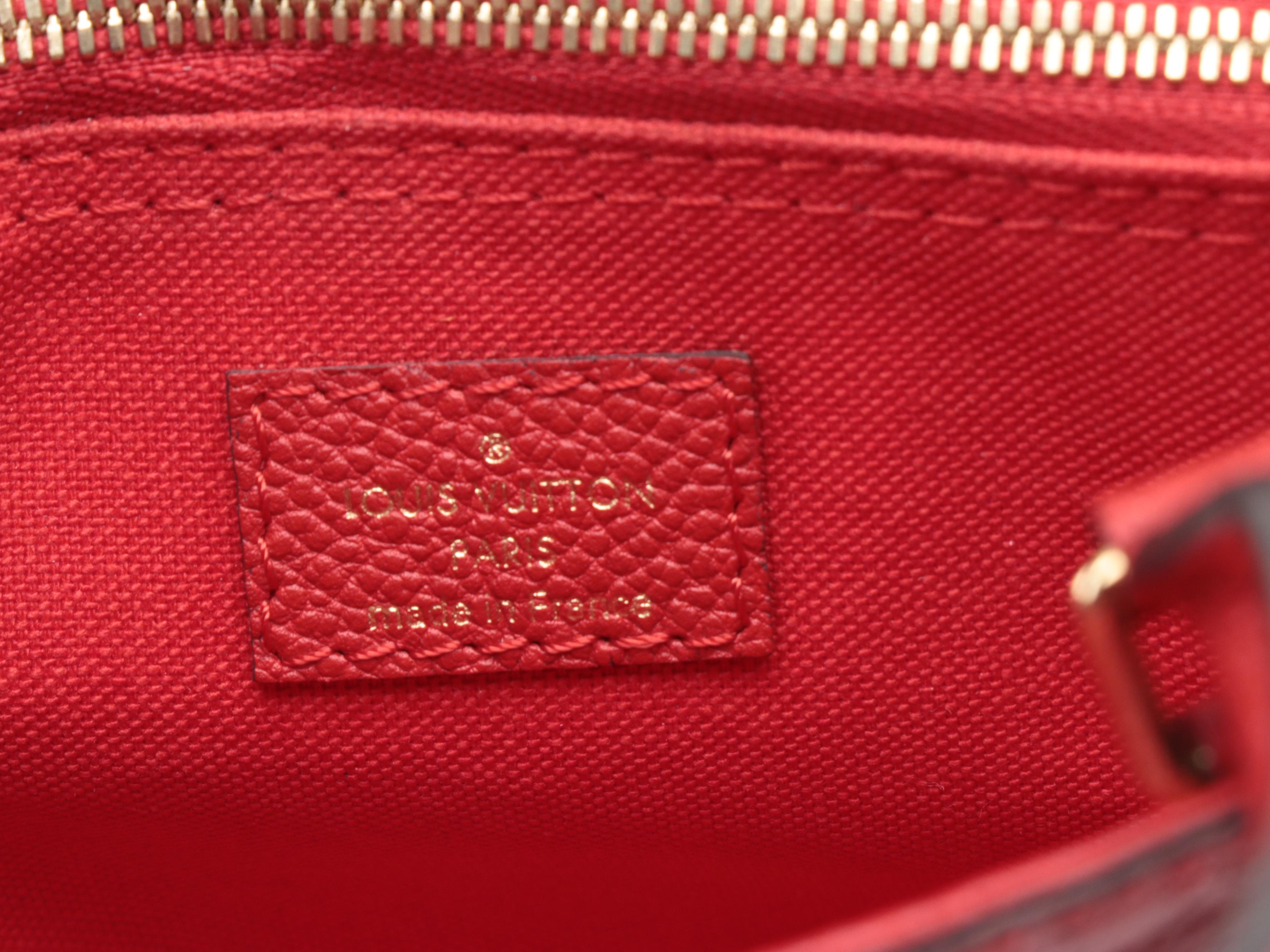 Louis Vuitton Nano Montaigne Bag in Cherry Empreinte Monogram Leather