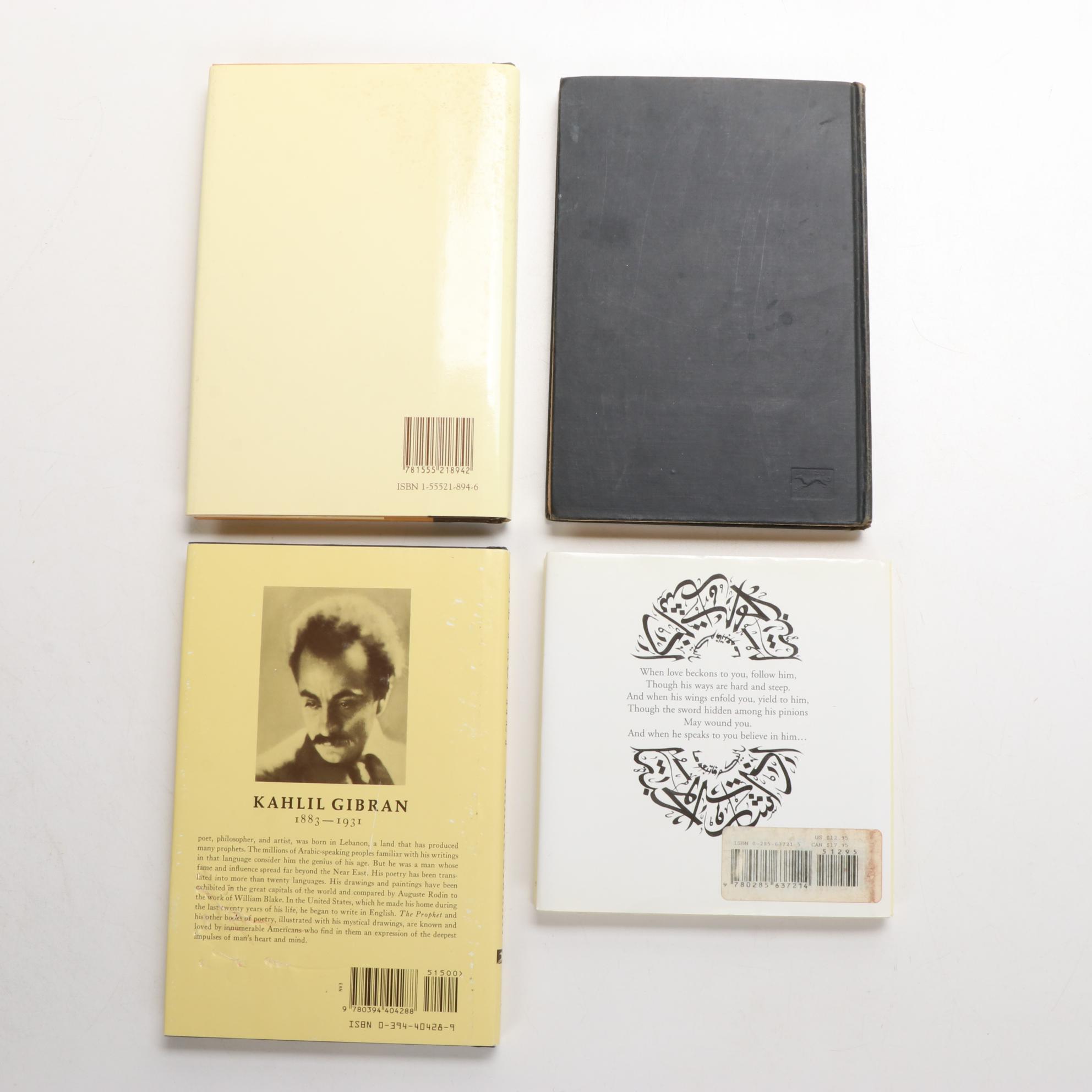 Kahlil Gibran Poetry Books with Italian Terre d'Umbria Baking Dish and Figurine