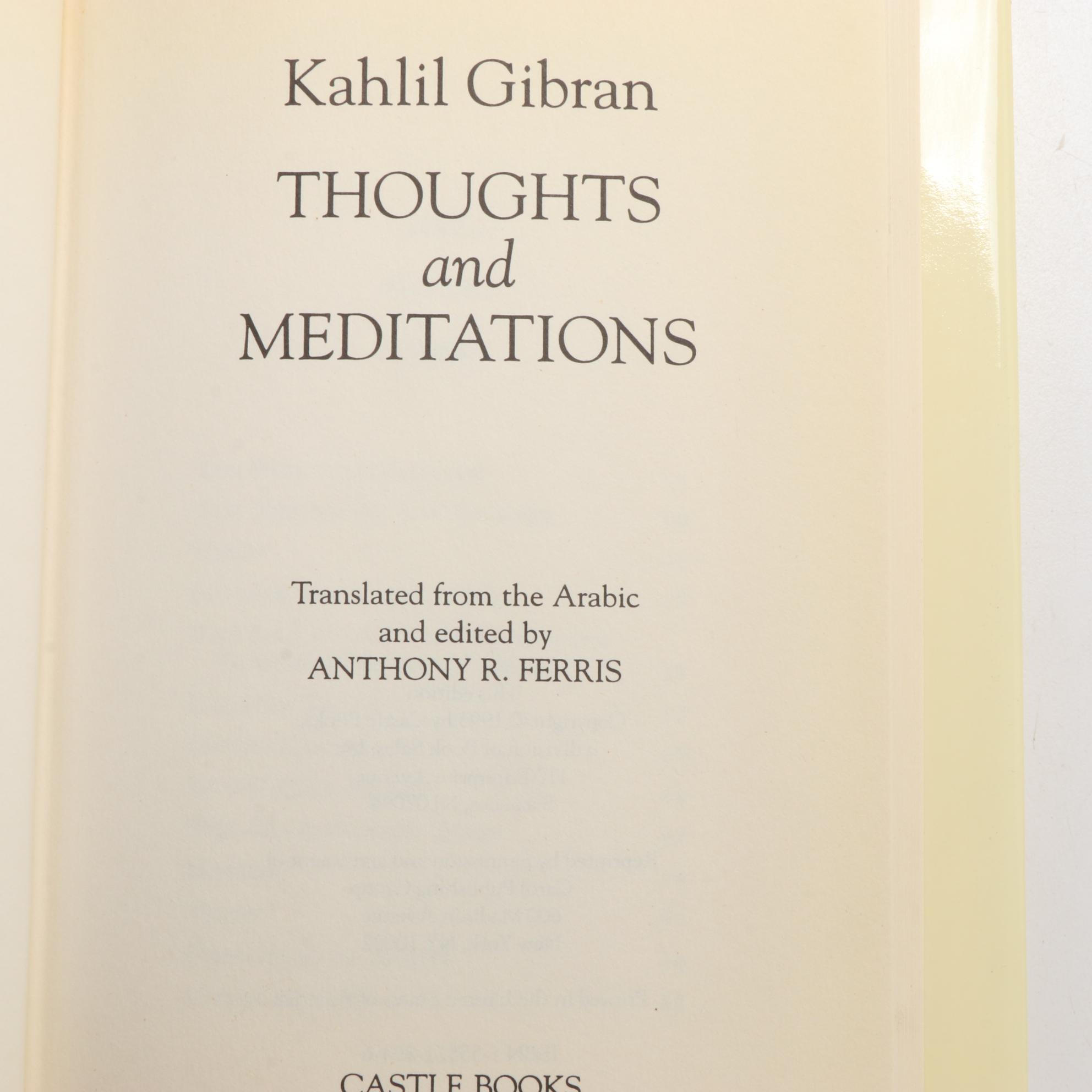 Kahlil Gibran Poetry Books with Italian Terre d'Umbria Baking Dish and Figurine