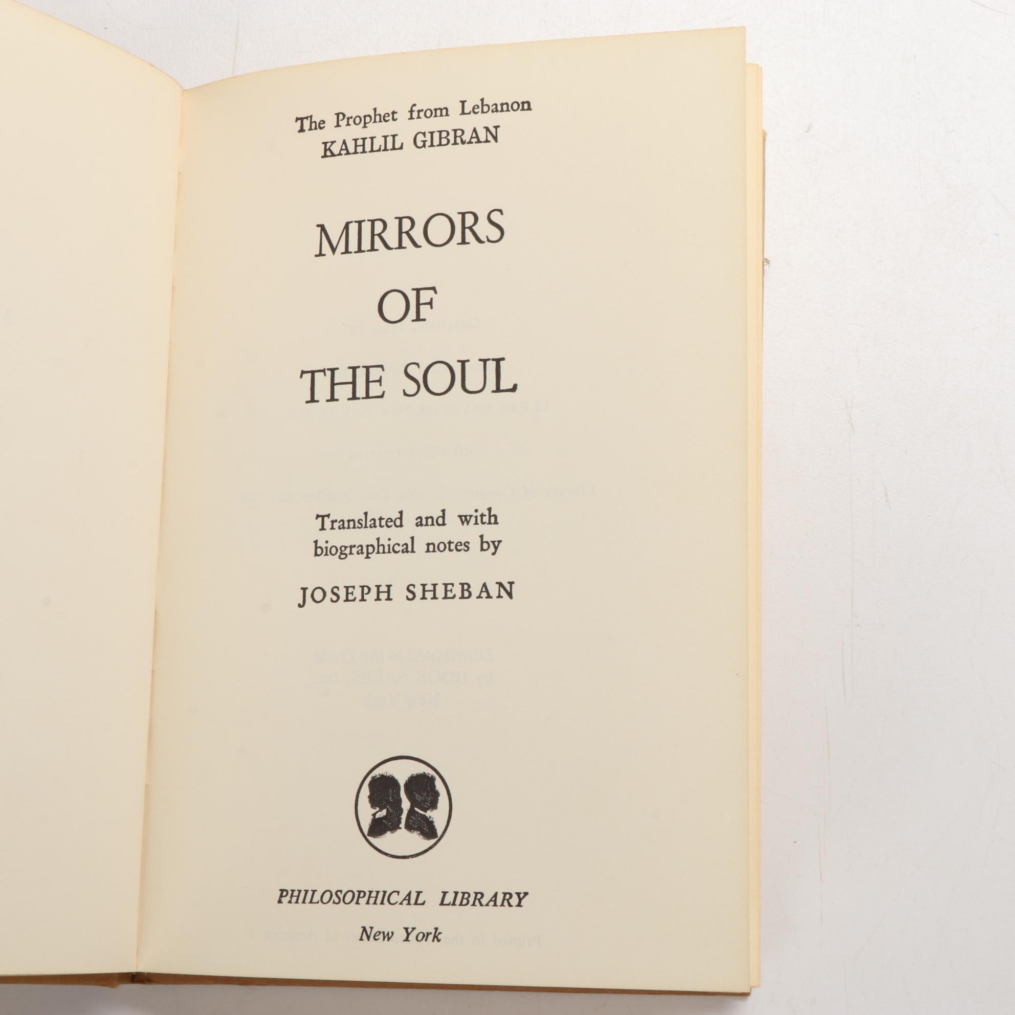 Kahlil Gibran Poetry Books with Italian Terre d'Umbria Baking Dish and Figurine