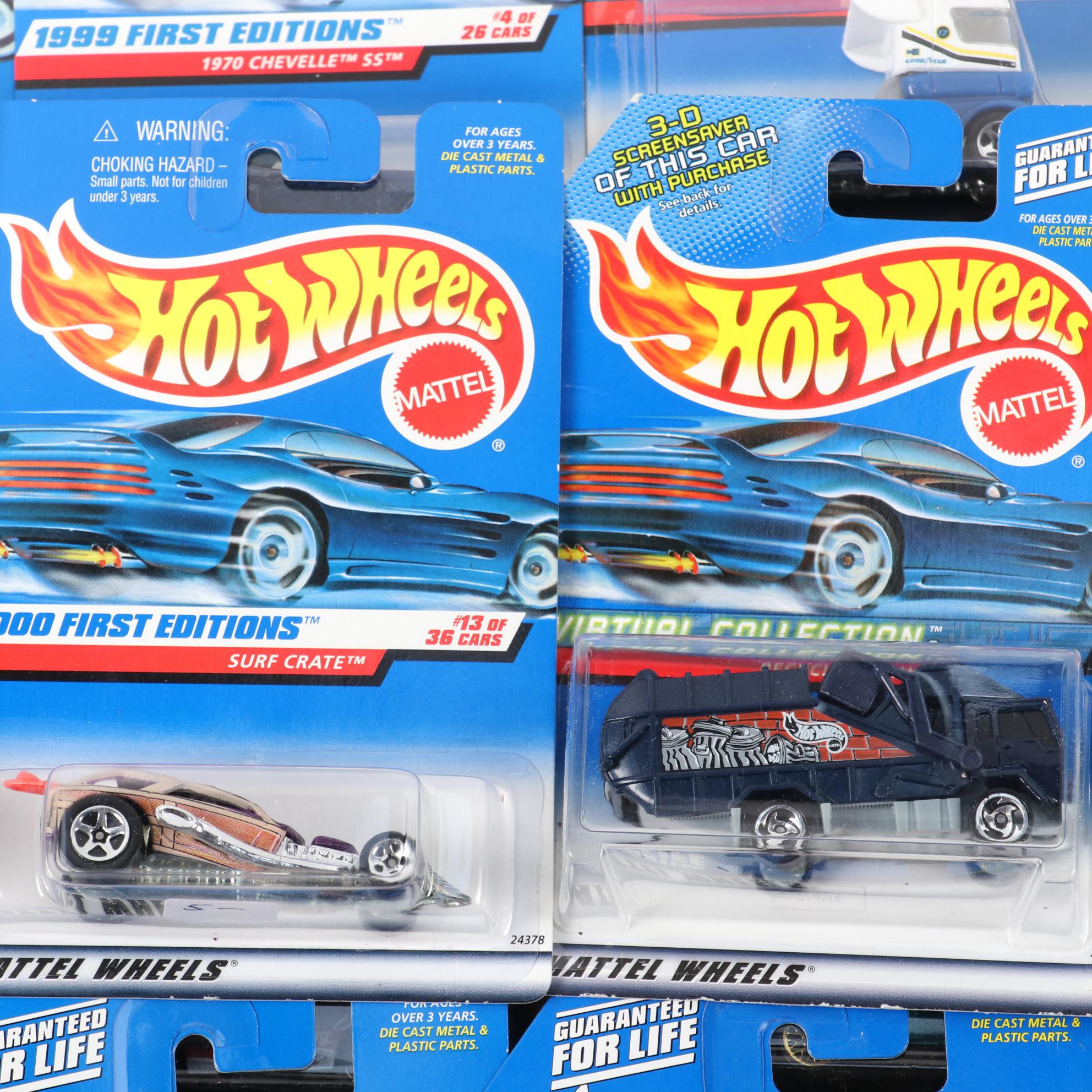 Mattel Hot Wheels Diecast Model Cars in Original Packaging