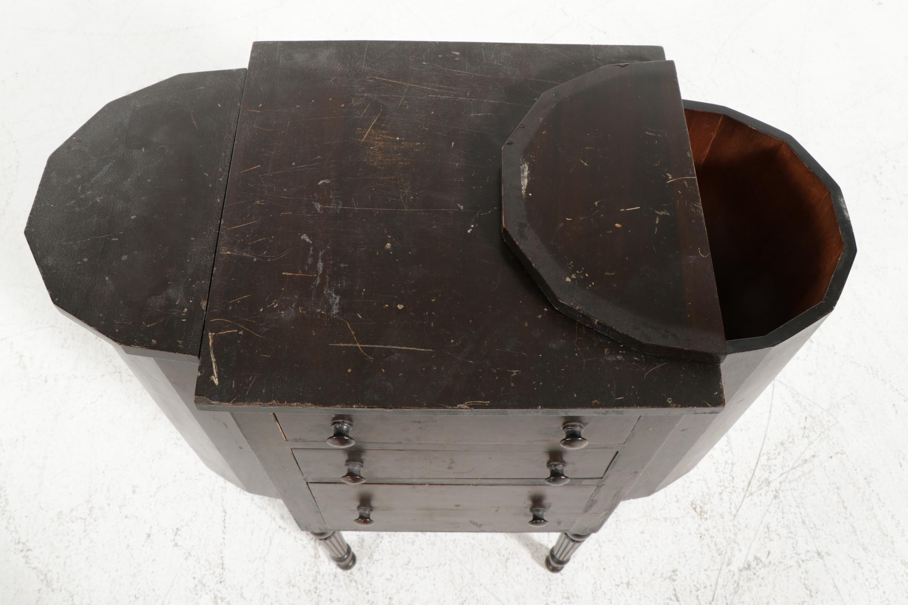 Cowan Federal Style "Martha Washington" Sewing Cabinet, Early 20th Century