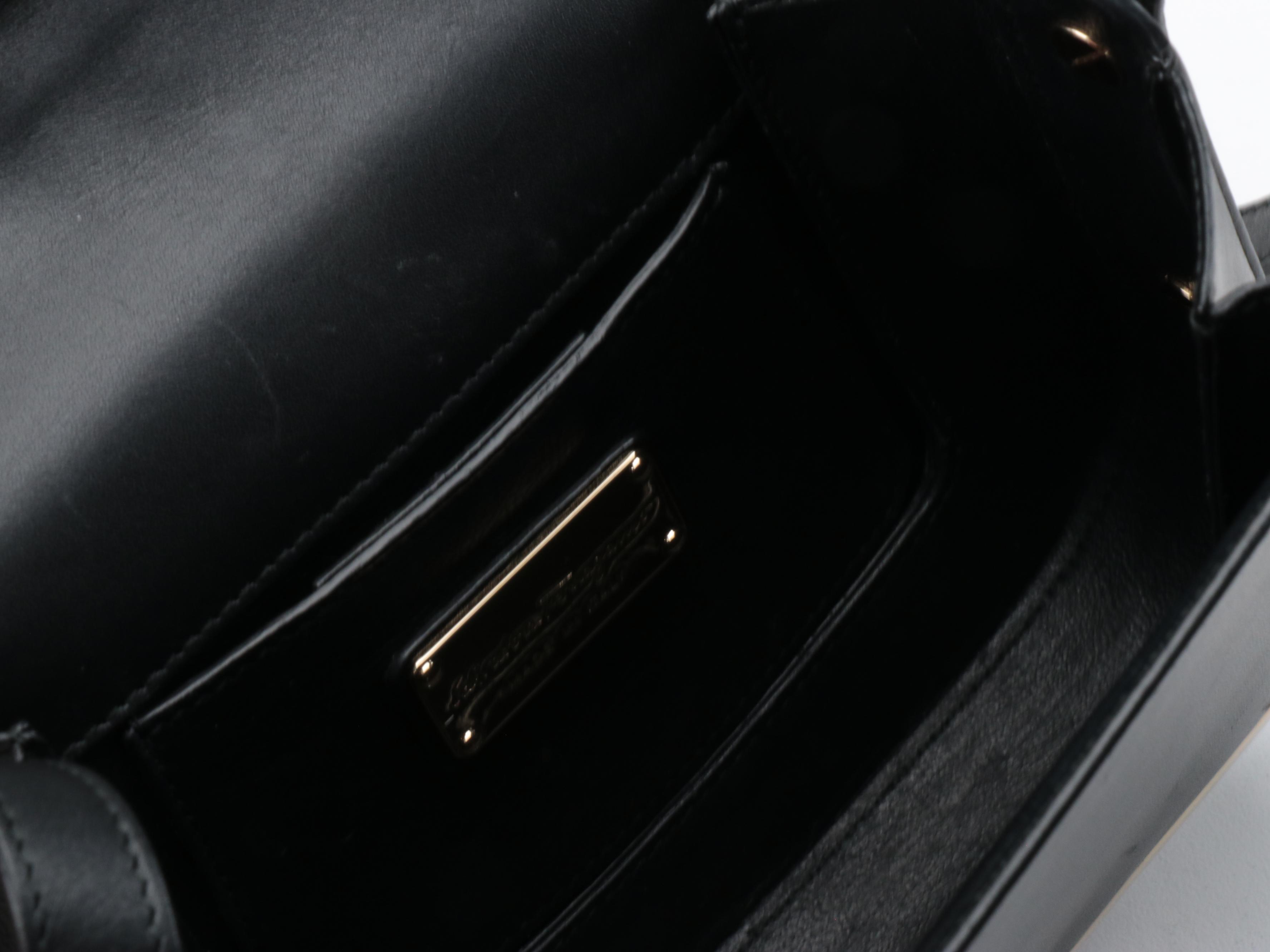 Salvatore Ferragamo Sabine Crossbody Bag in Black Leather