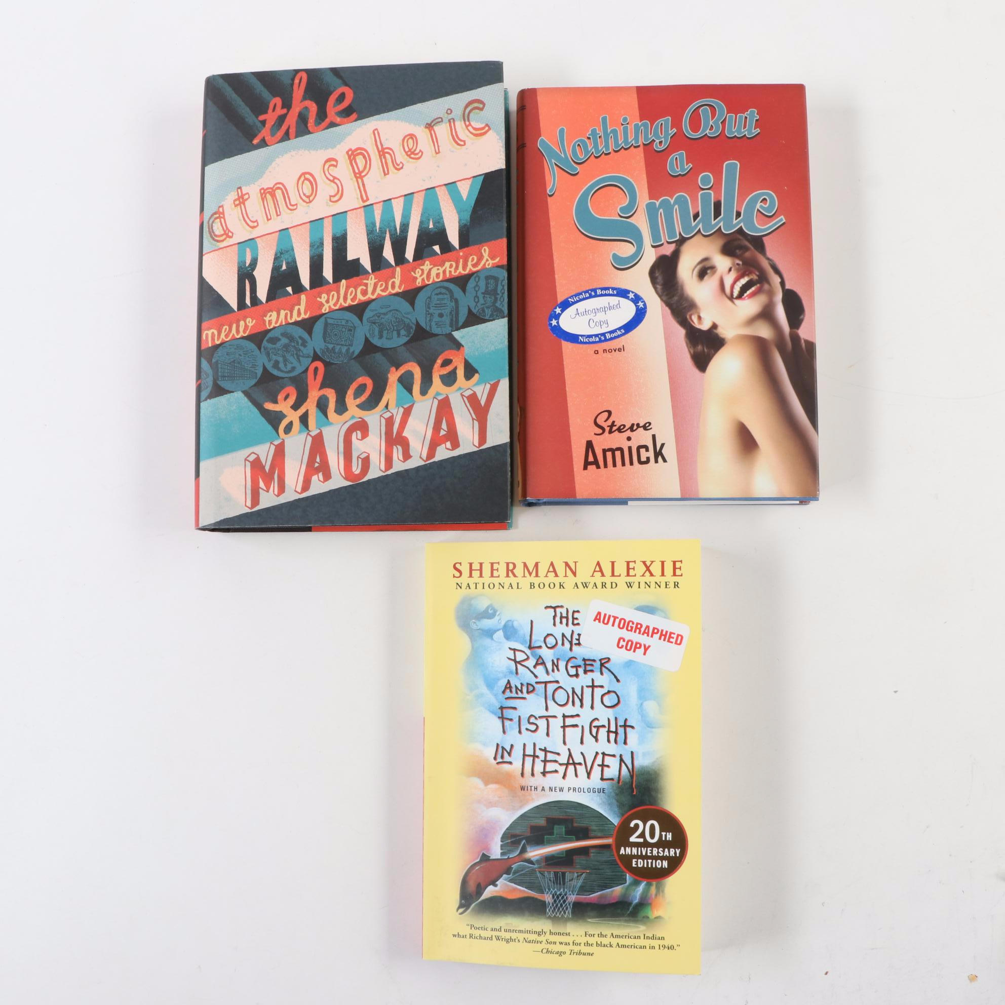 Signed First Edition Books Including "The Atmospheric Railway" by Shena Mackay