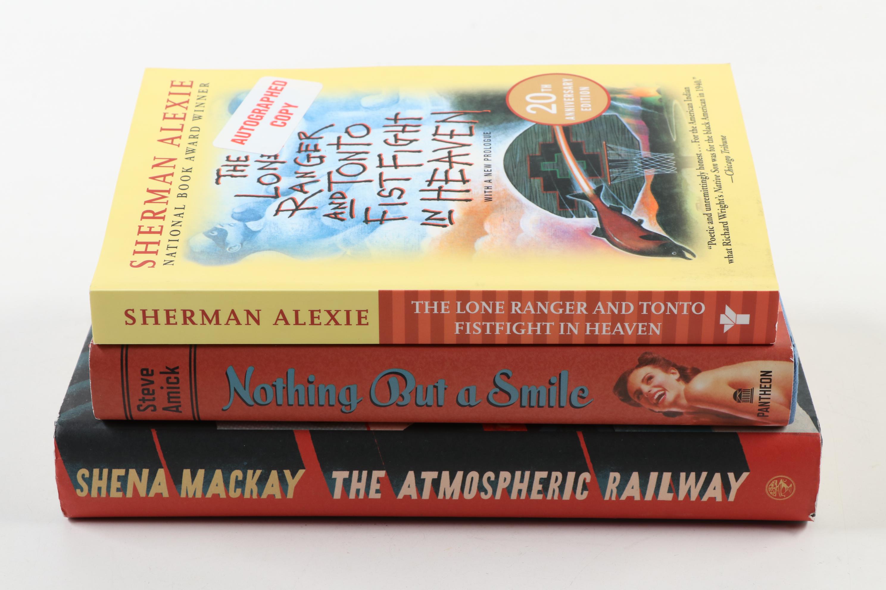 Signed First Edition Books Including "The Atmospheric Railway" by Shena Mackay