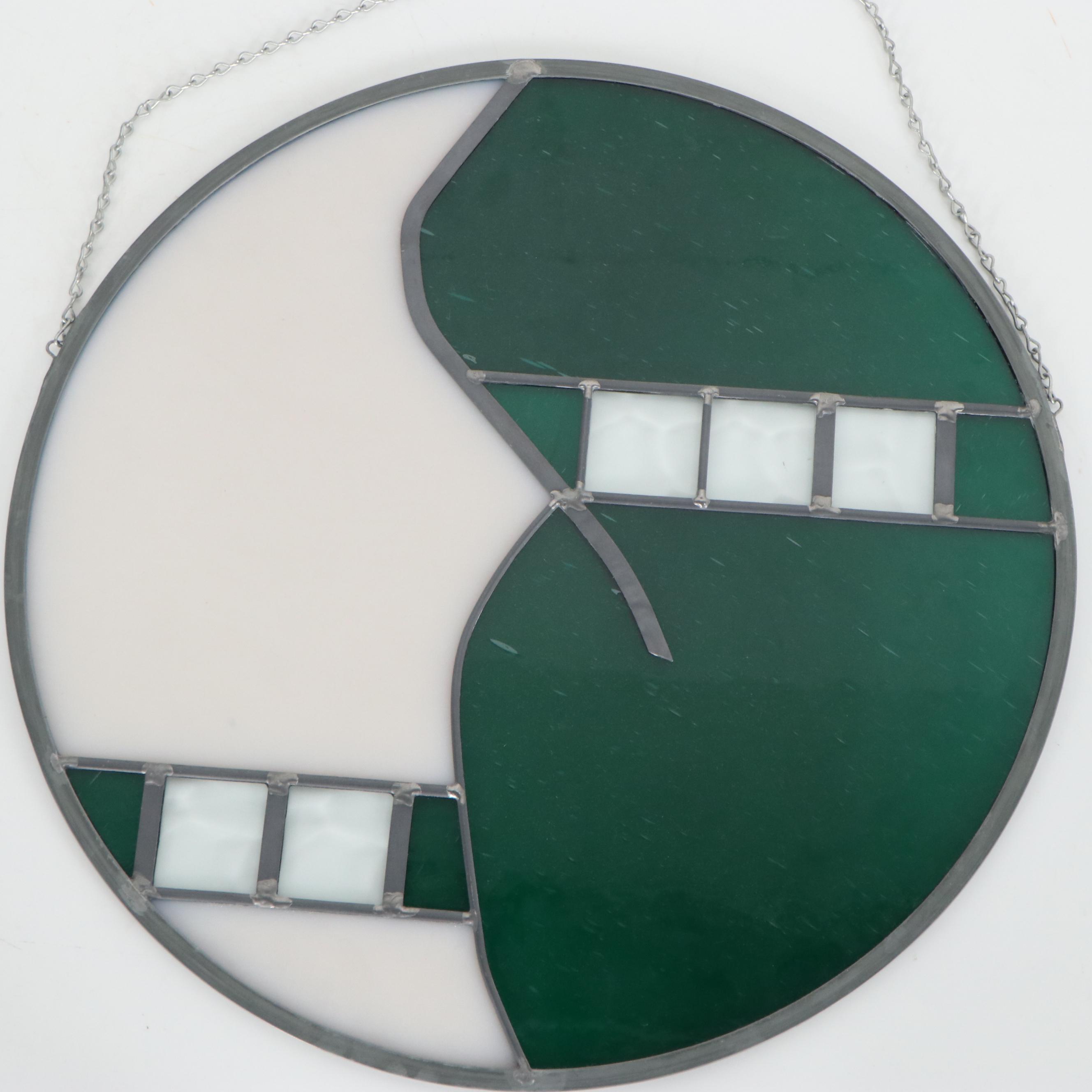 Abstract Leaded Acrylic Stained Glass Panel