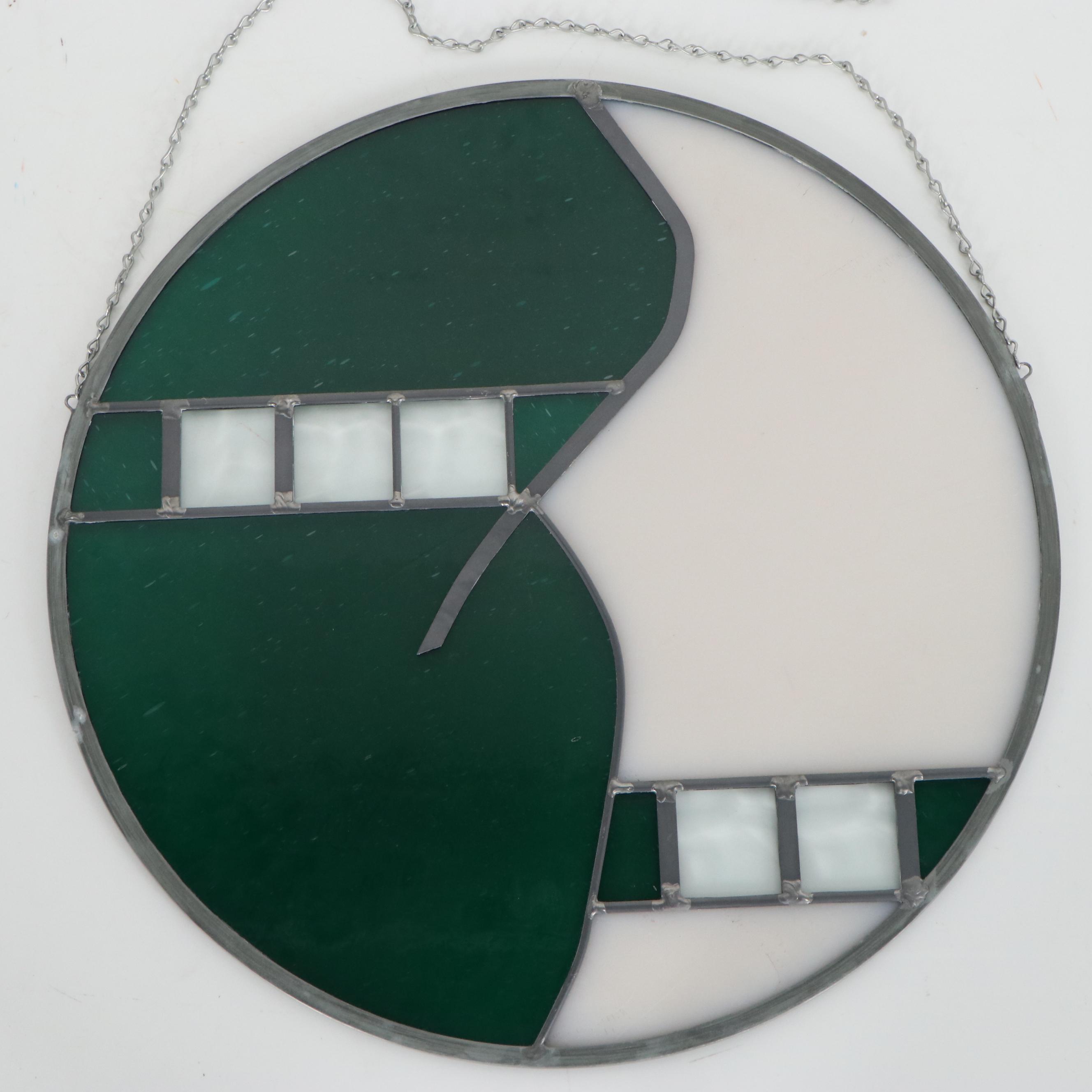 Abstract Leaded Acrylic Stained Glass Panel