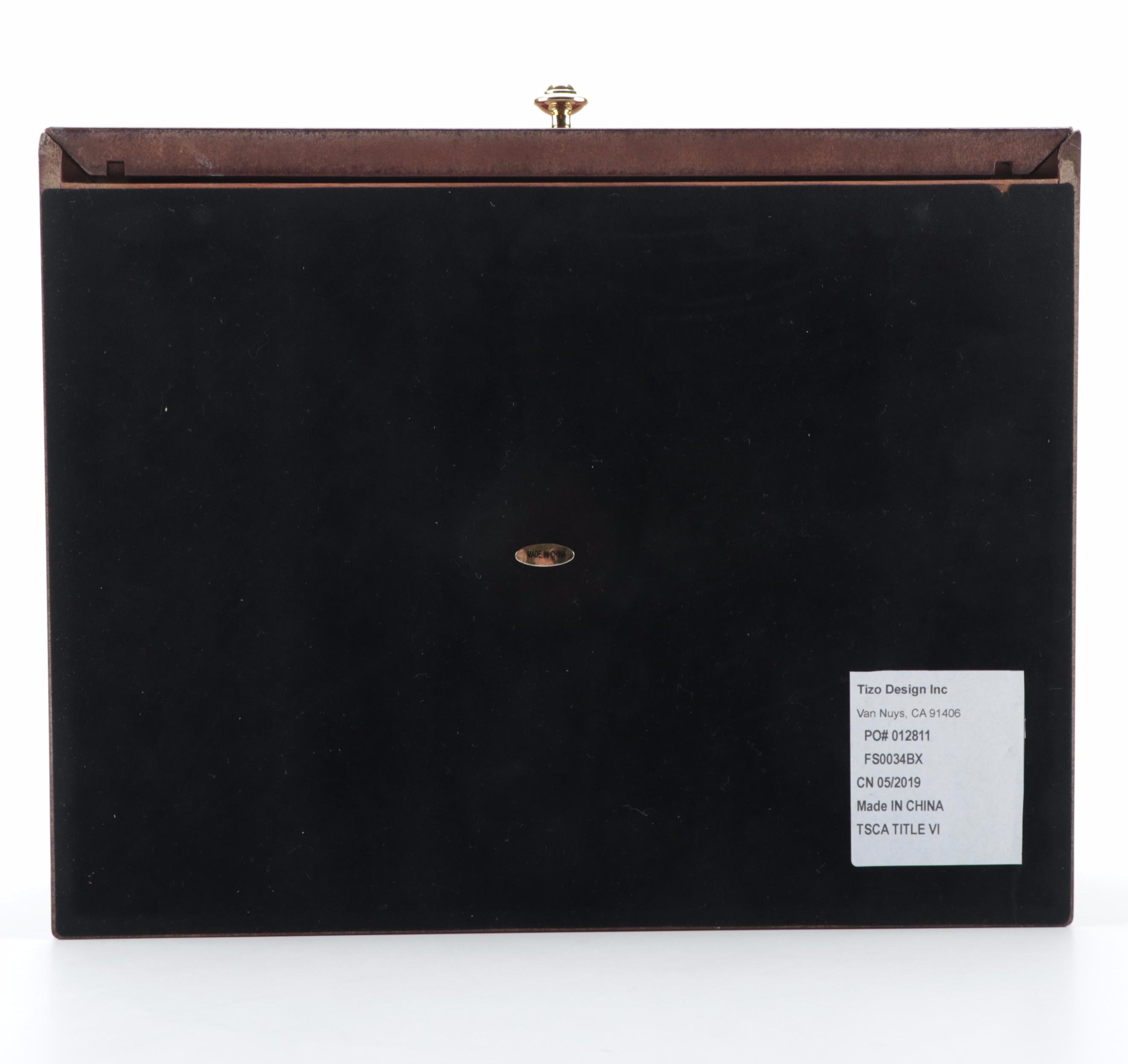 Tizo Designs Inc. Locking Jewelry Box with High Gloss Finish