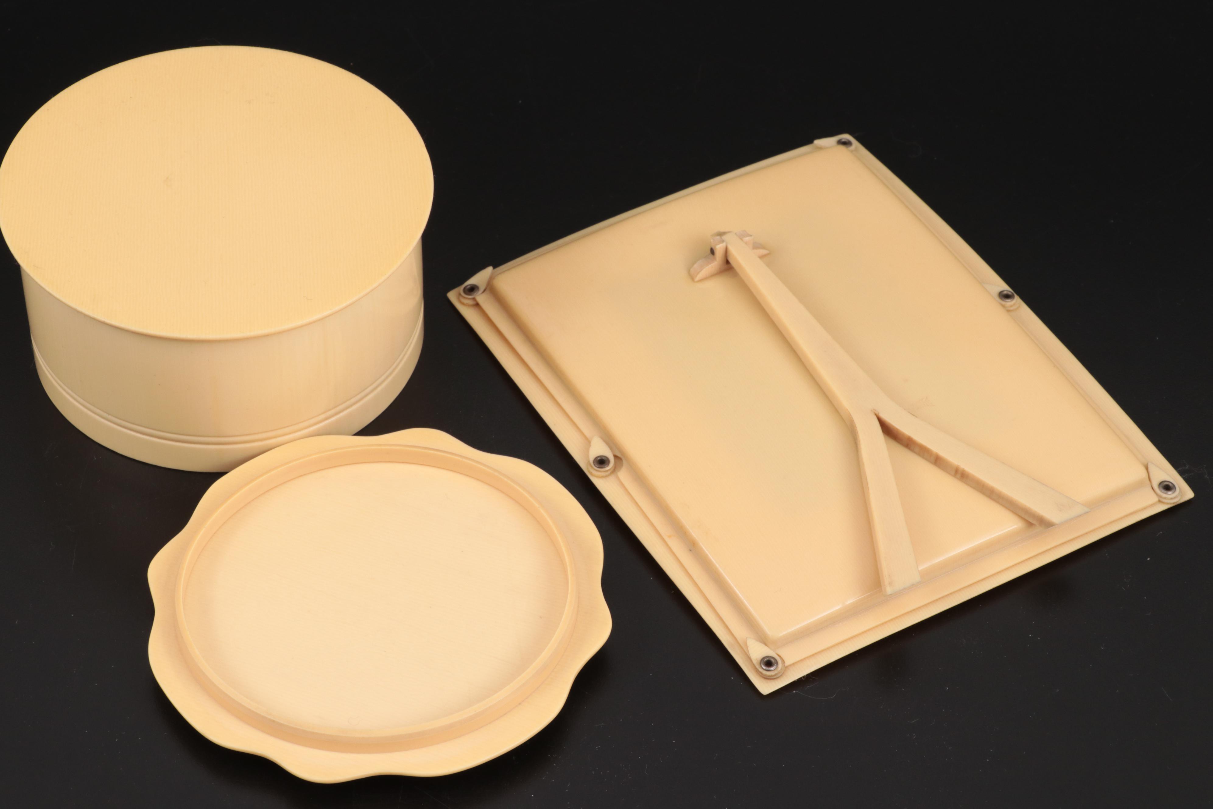 Fairfax "Ivory Fiberloid" and Other Celluloid Vanity Items