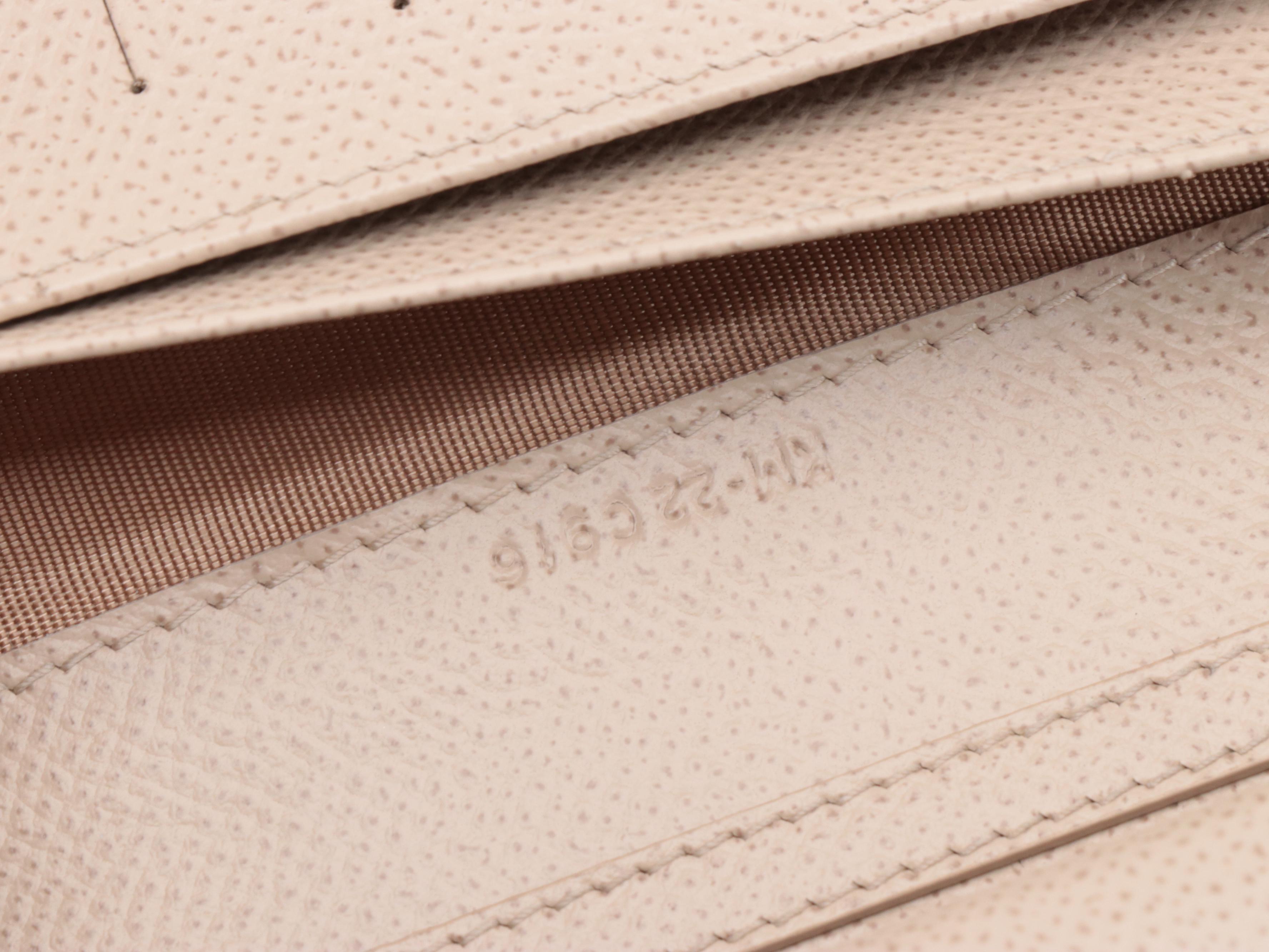 Salvatore Ferragamo Miss Vara Wallet on Chain in Beige Leather