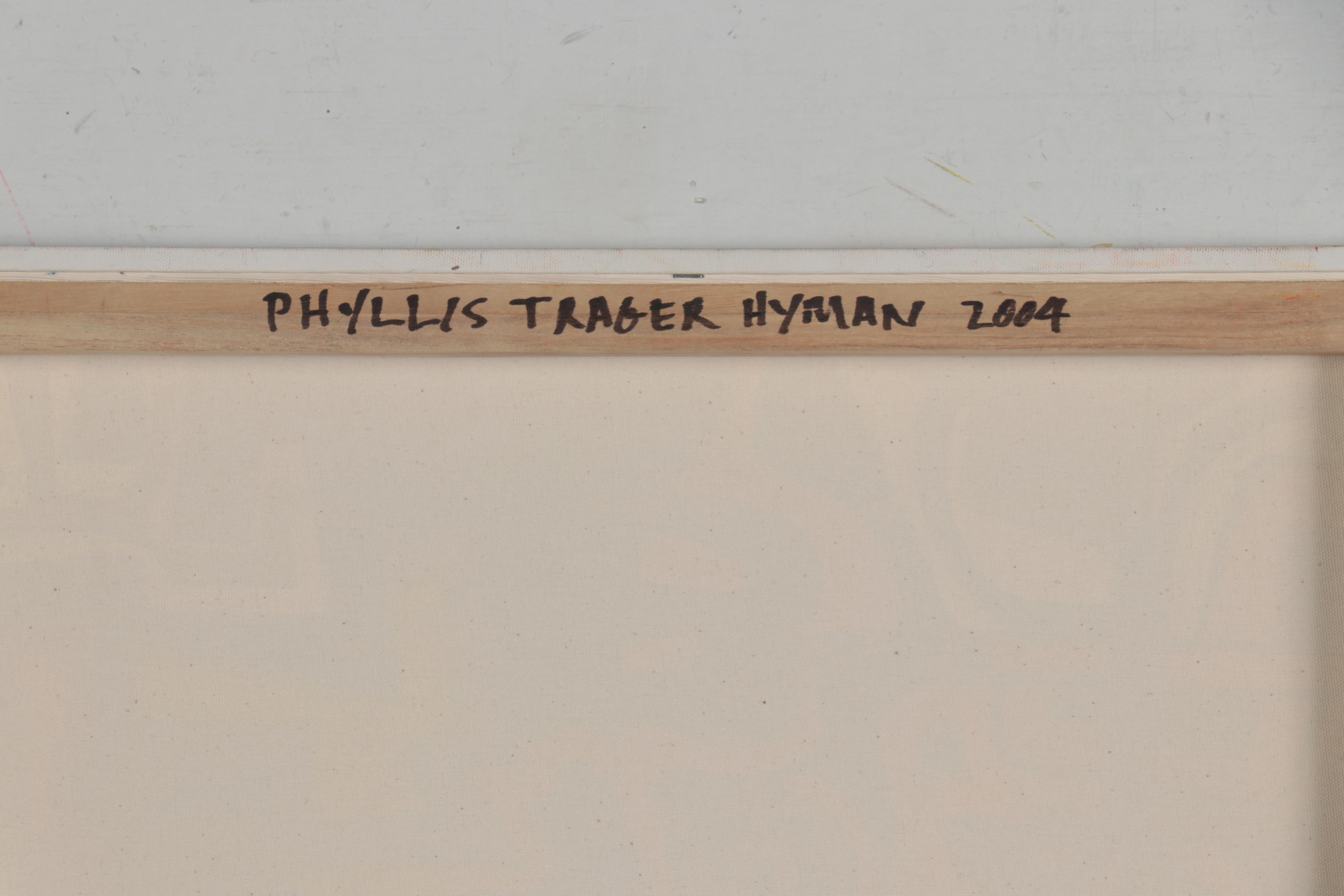 Phyllis Trager Hyman Abstract Acrylic Painting "Beach Sky," 2004