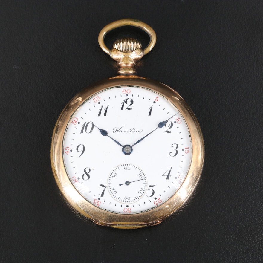 1908 Hamilton Gold Filled Pocket Watch
