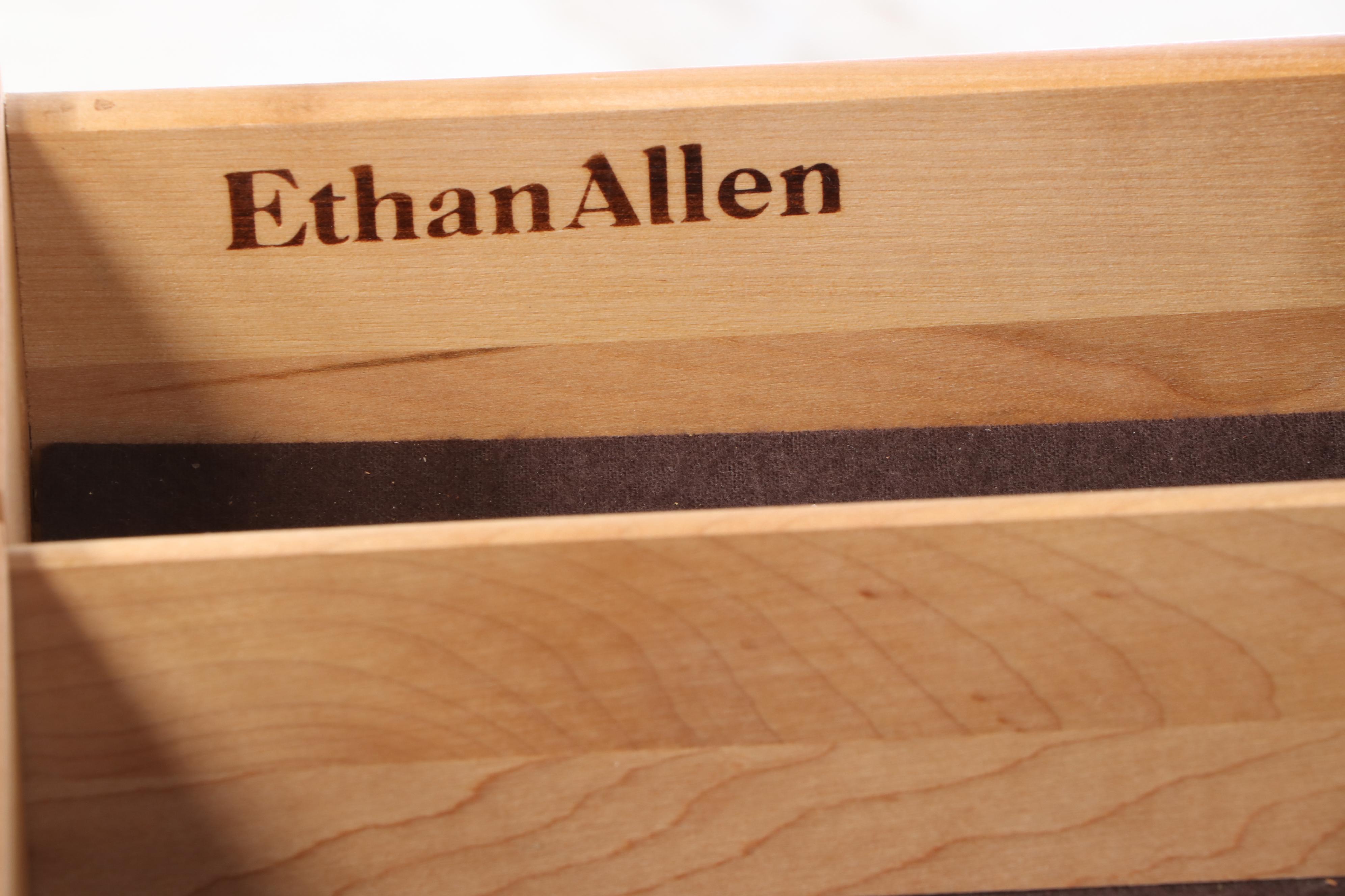 Ethan Allen Chippendale Style Maple China Cabinet, Late 20th Century