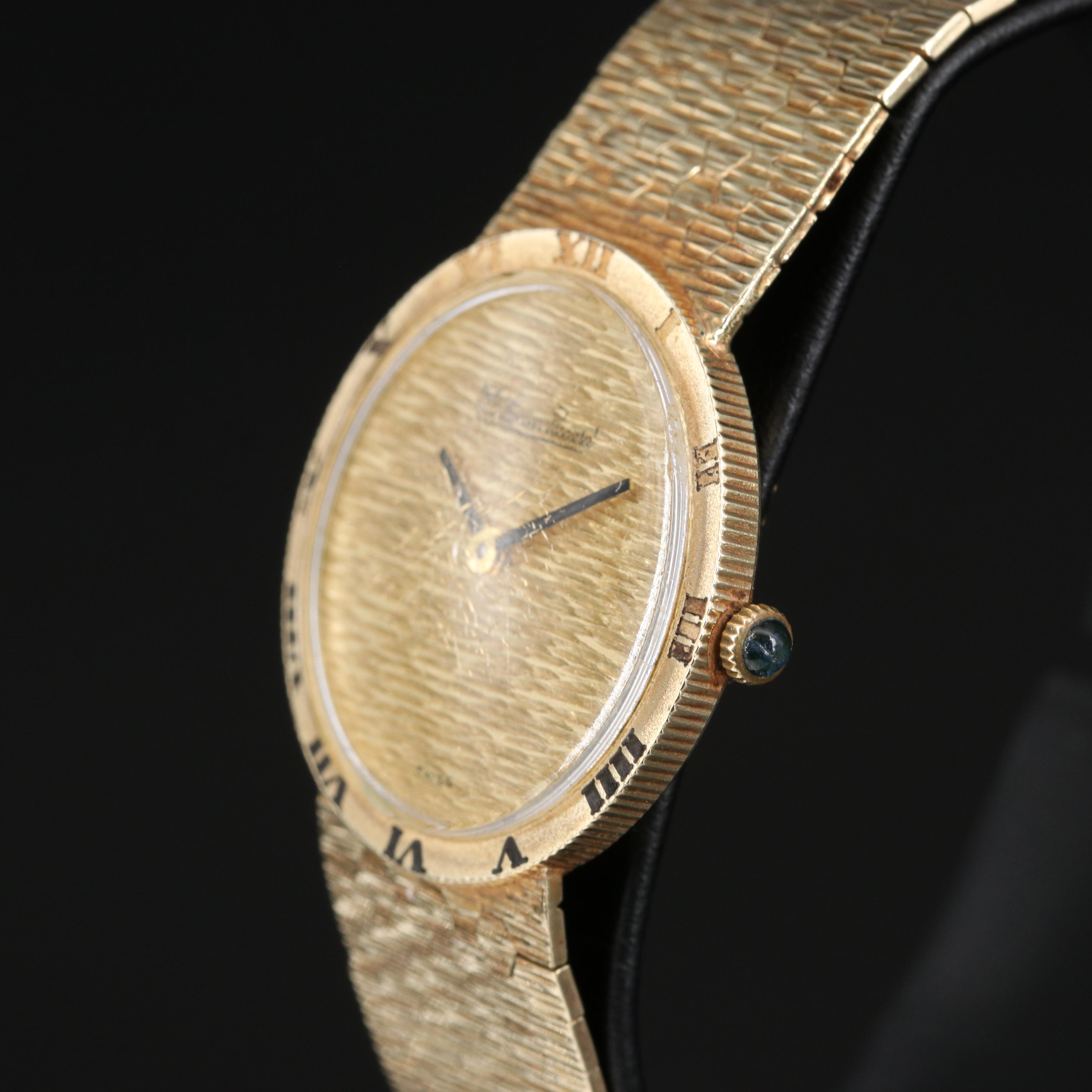 Vintage Lucien Piccard 14K Gold Stem Wind Watch