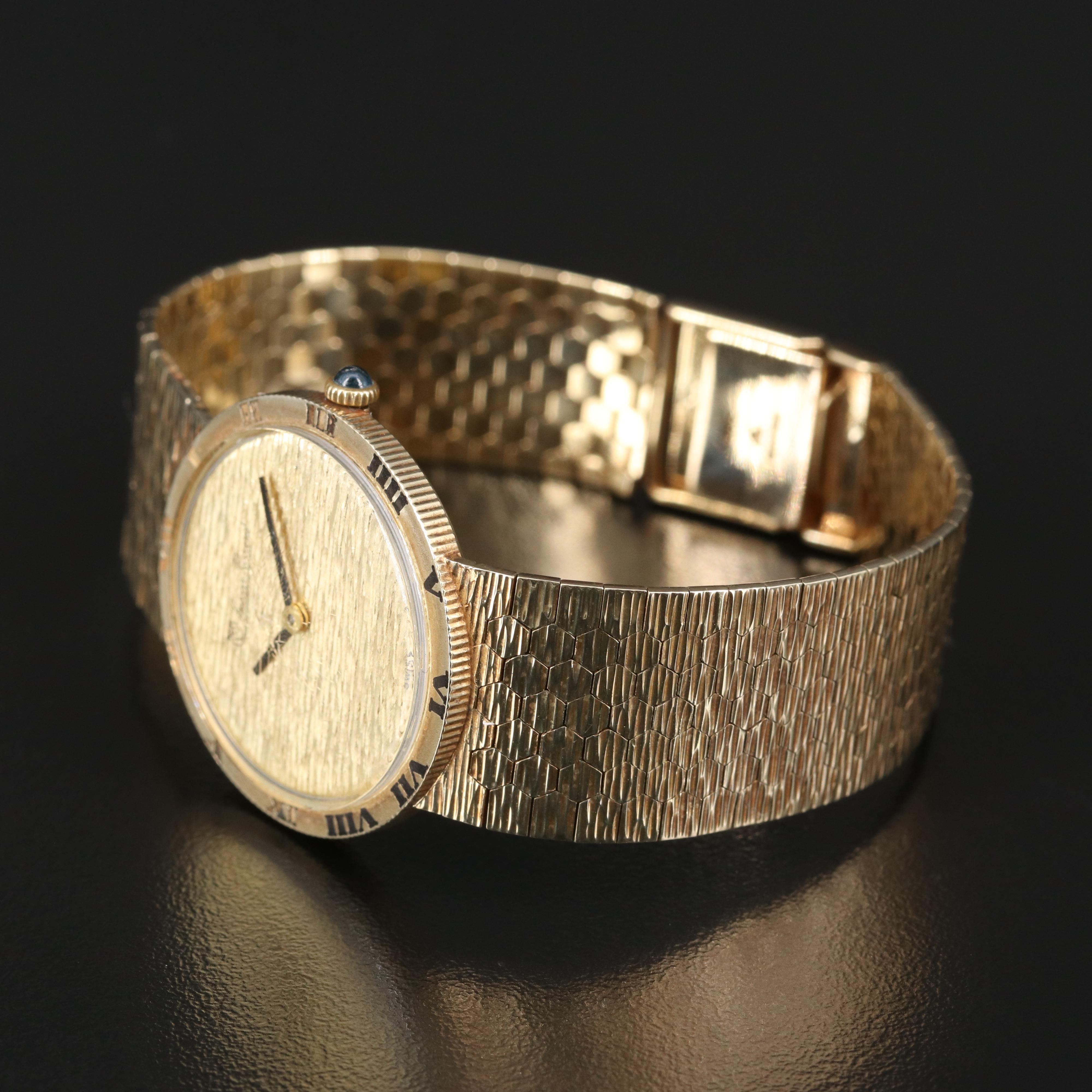 Vintage Lucien Piccard 14K Gold Stem Wind Watch