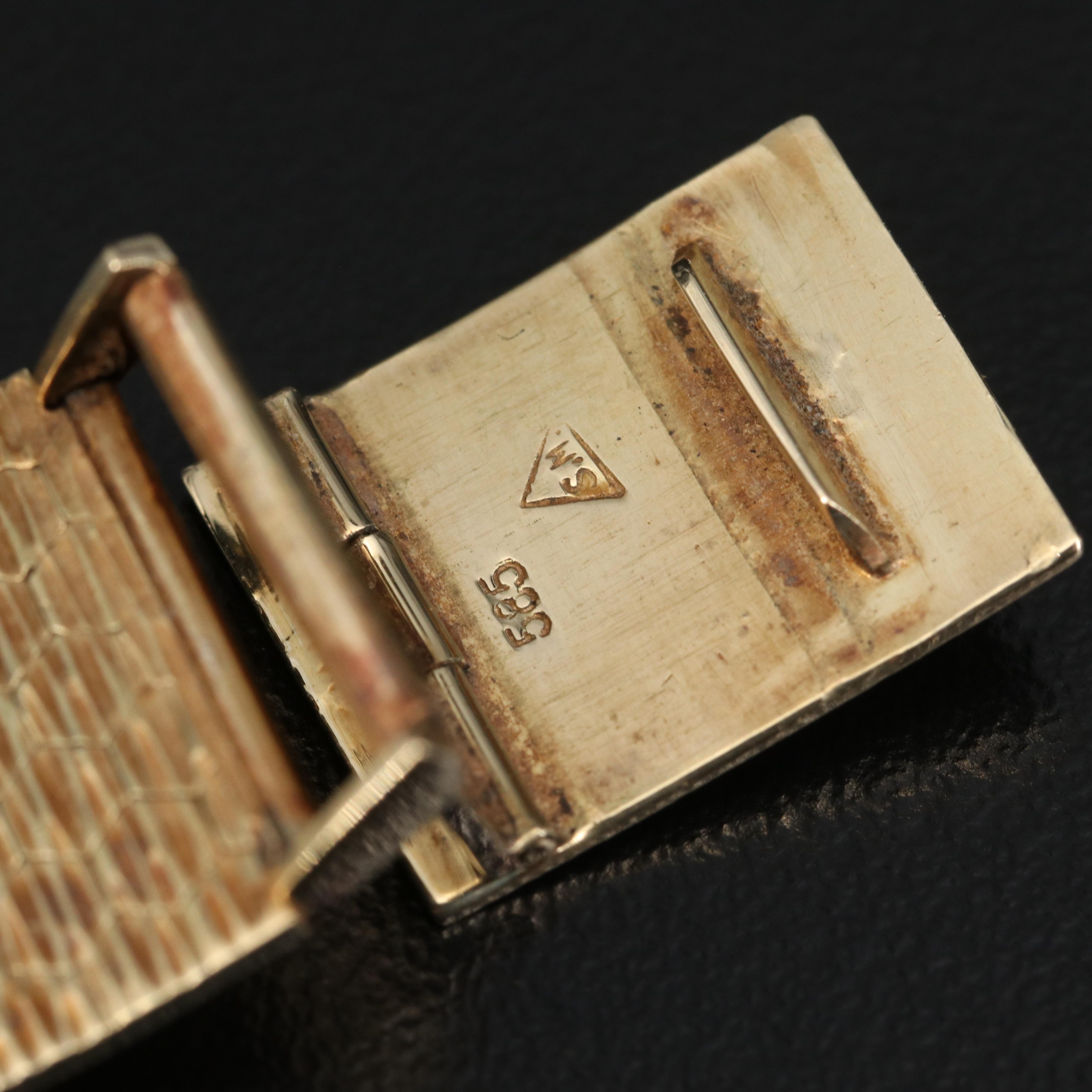 Vintage Lucien Piccard 14K Gold Stem Wind Watch