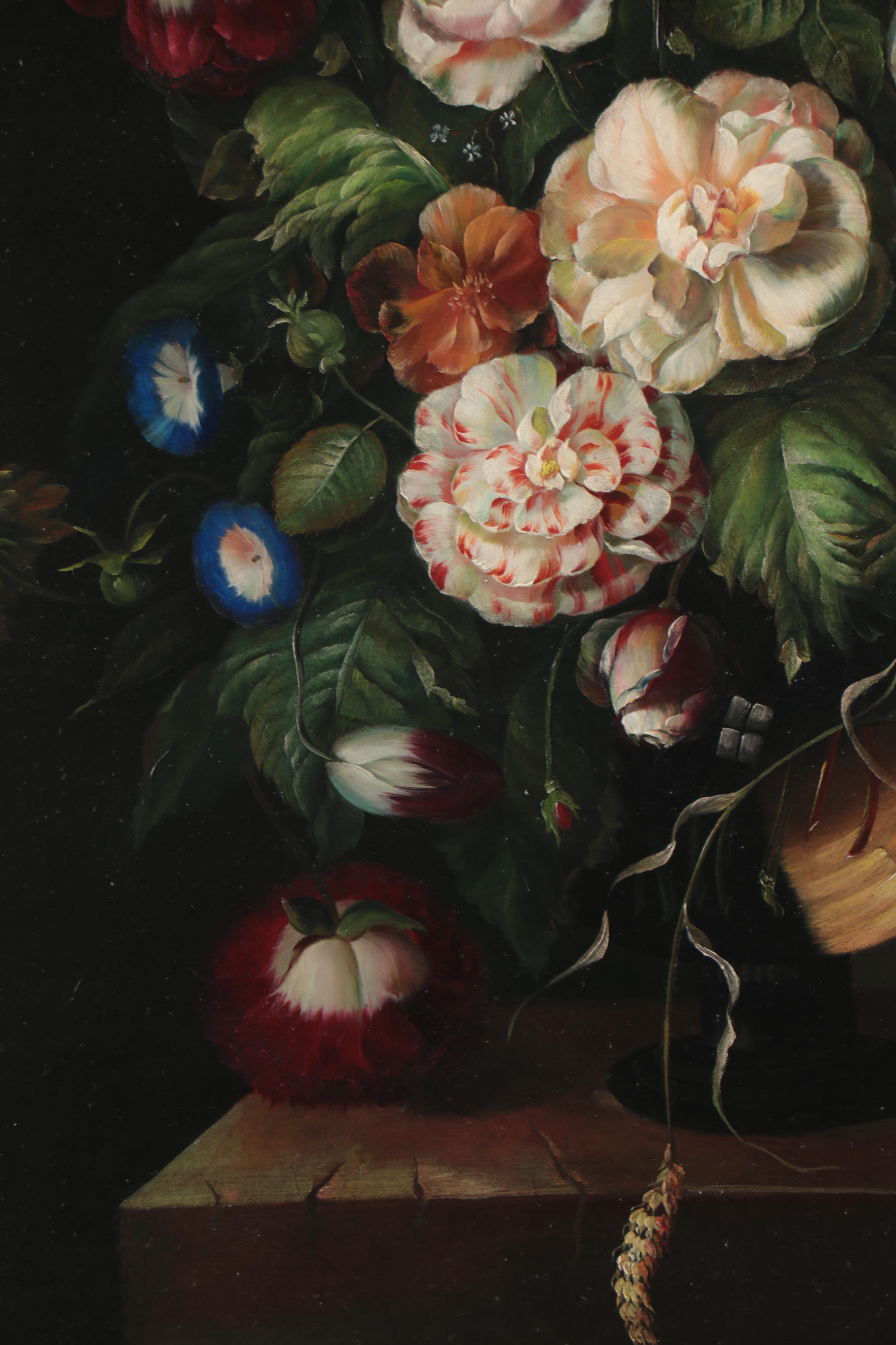 Dutch Style Floral Still Life Oil Painting, 21st Century