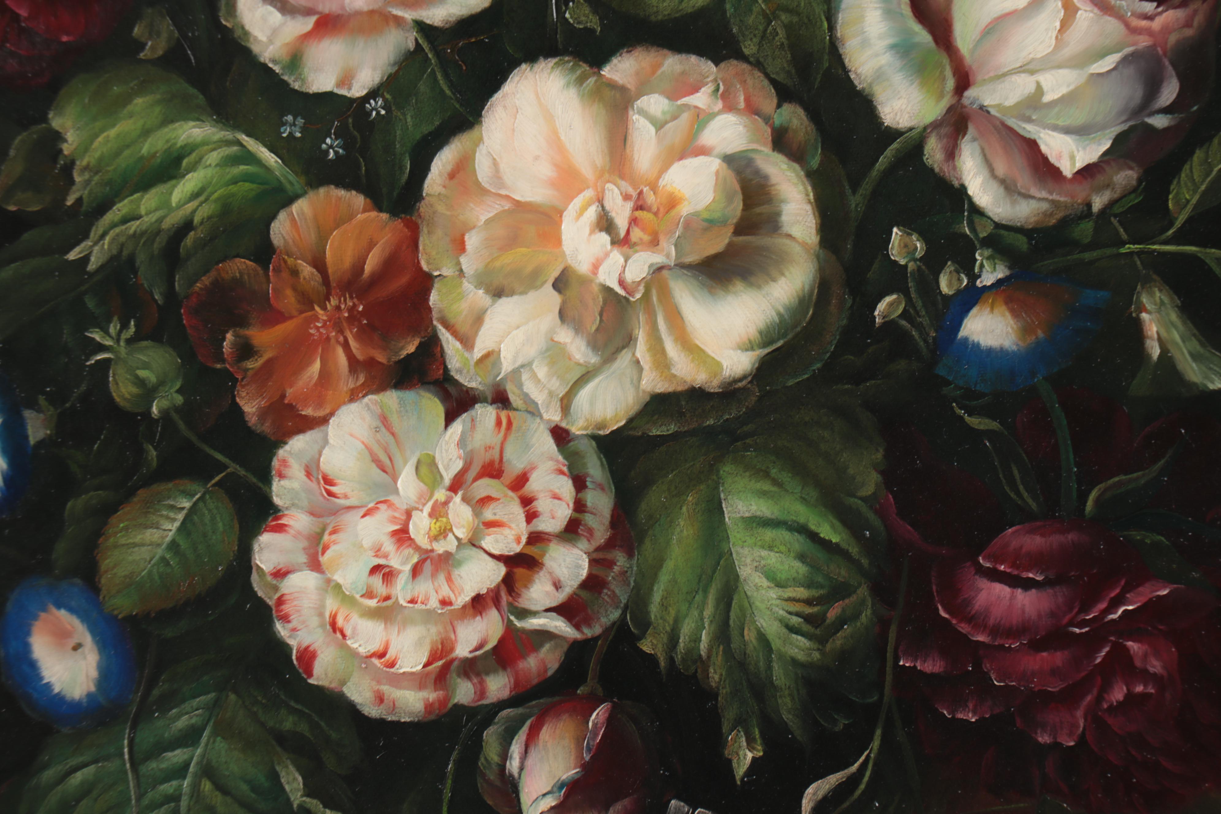 Dutch Style Floral Still Life Oil Painting, 21st Century