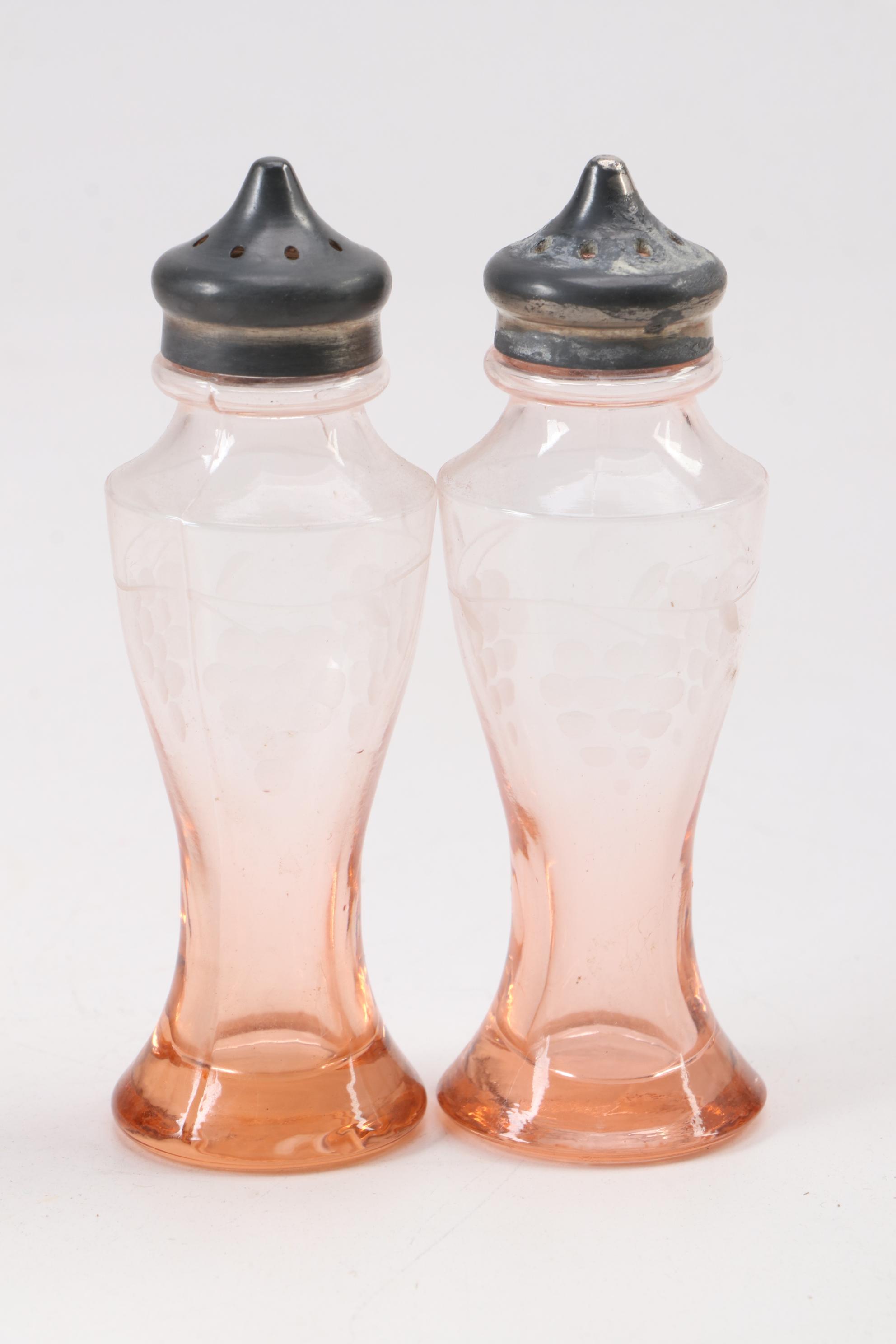 Anchor Hocking "Mayfair Pink" Depression Glass Biscuit Jars and Other Tableware