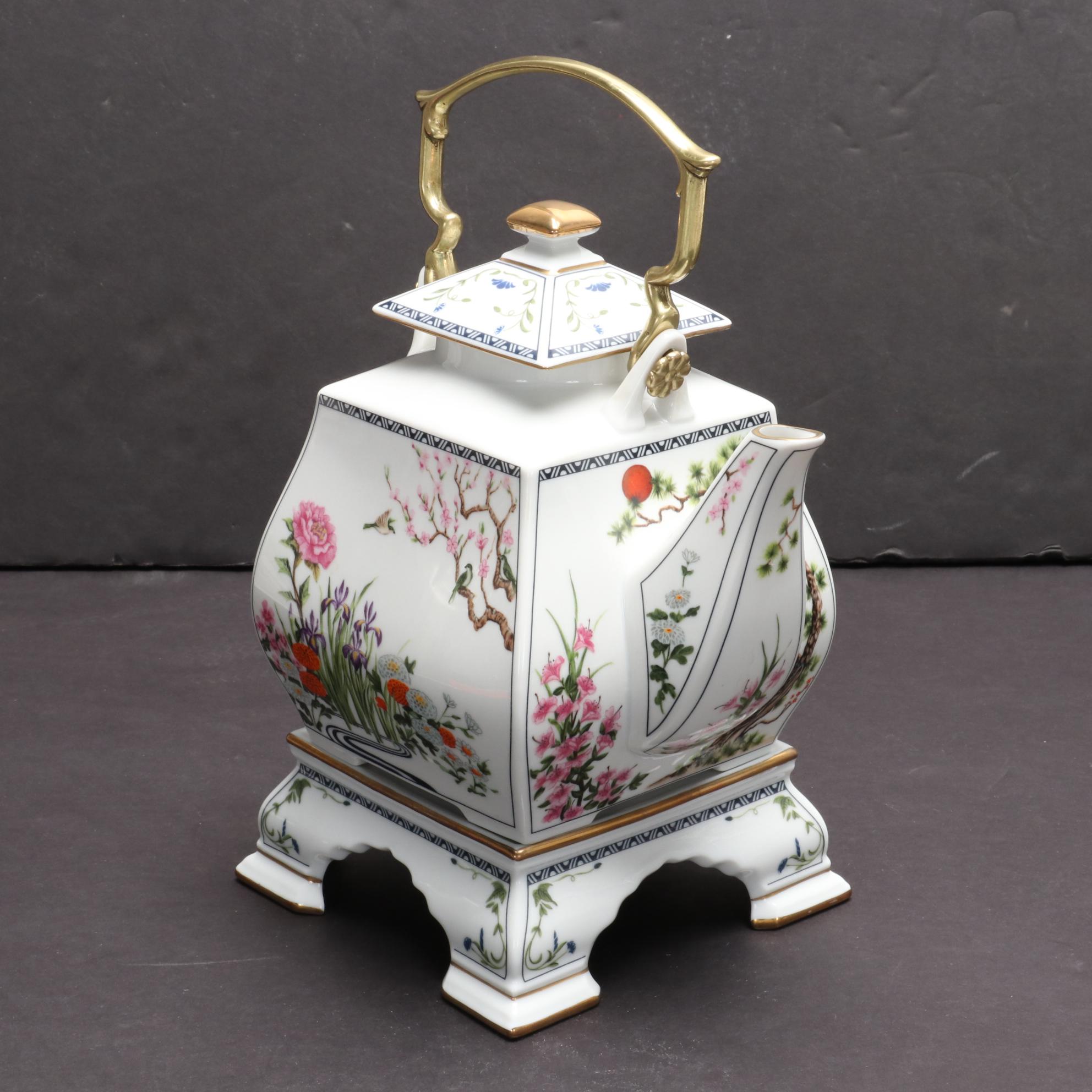 Naoko Nobata for Franklin Mint "Birds and Flowers of the Orient" Tea Set, 1989