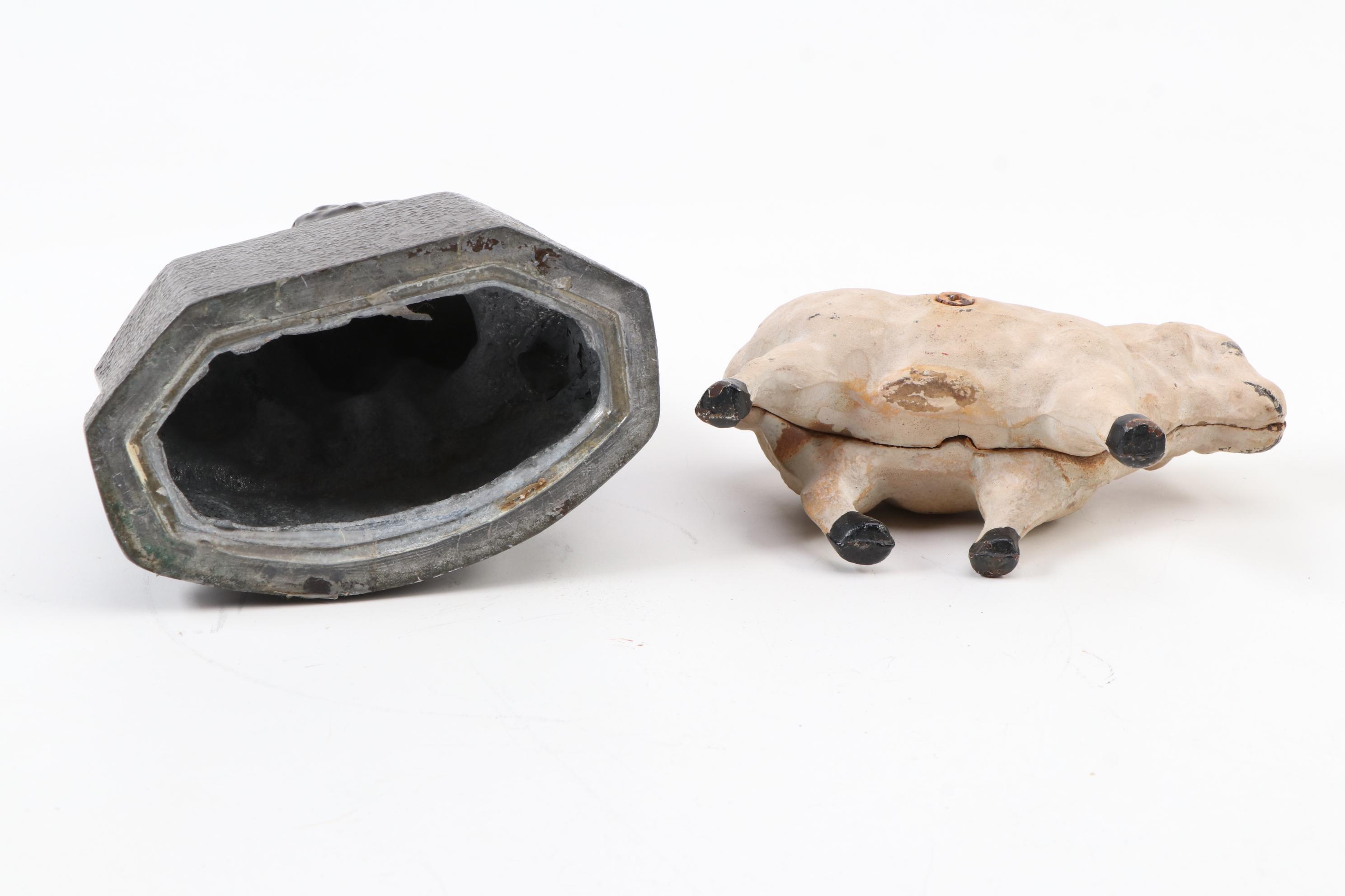 Tootsie Toy Battleship, Cast Iron Banks, and Lead Action Figures