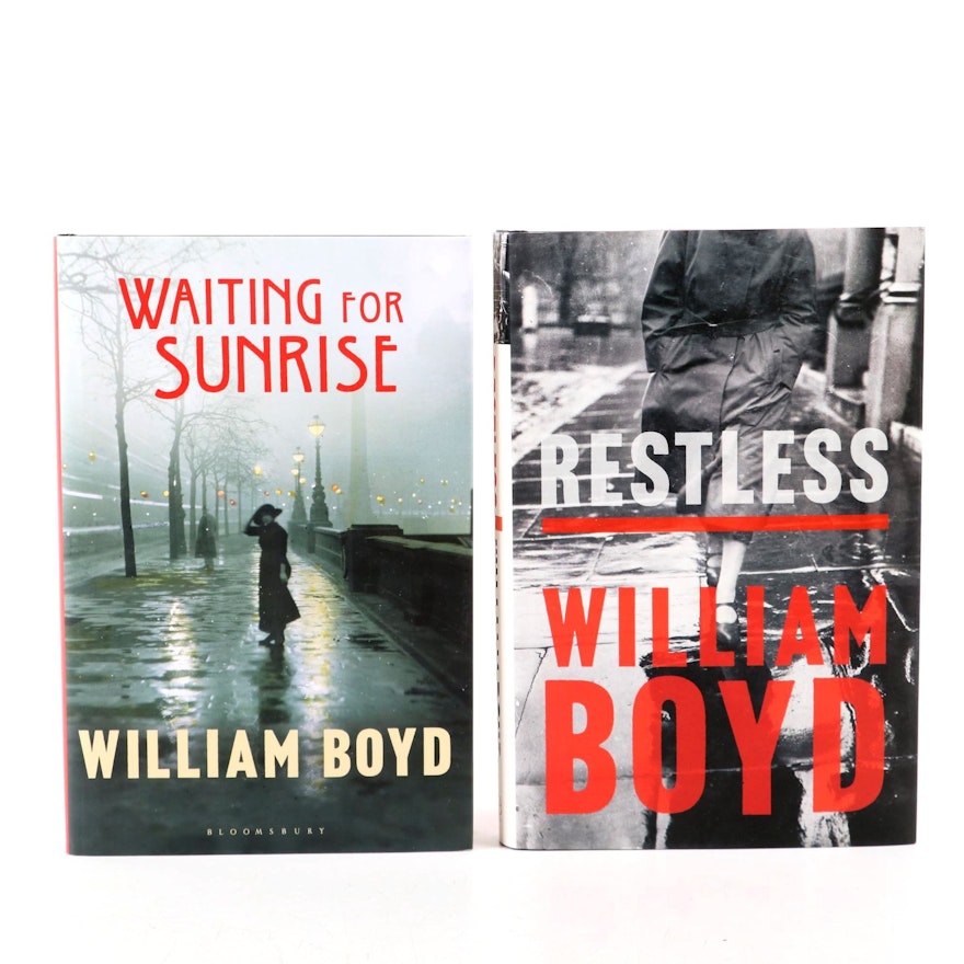 Signed First UK Edition "Restless" and "Waiting for Sunrise" by William Boyd