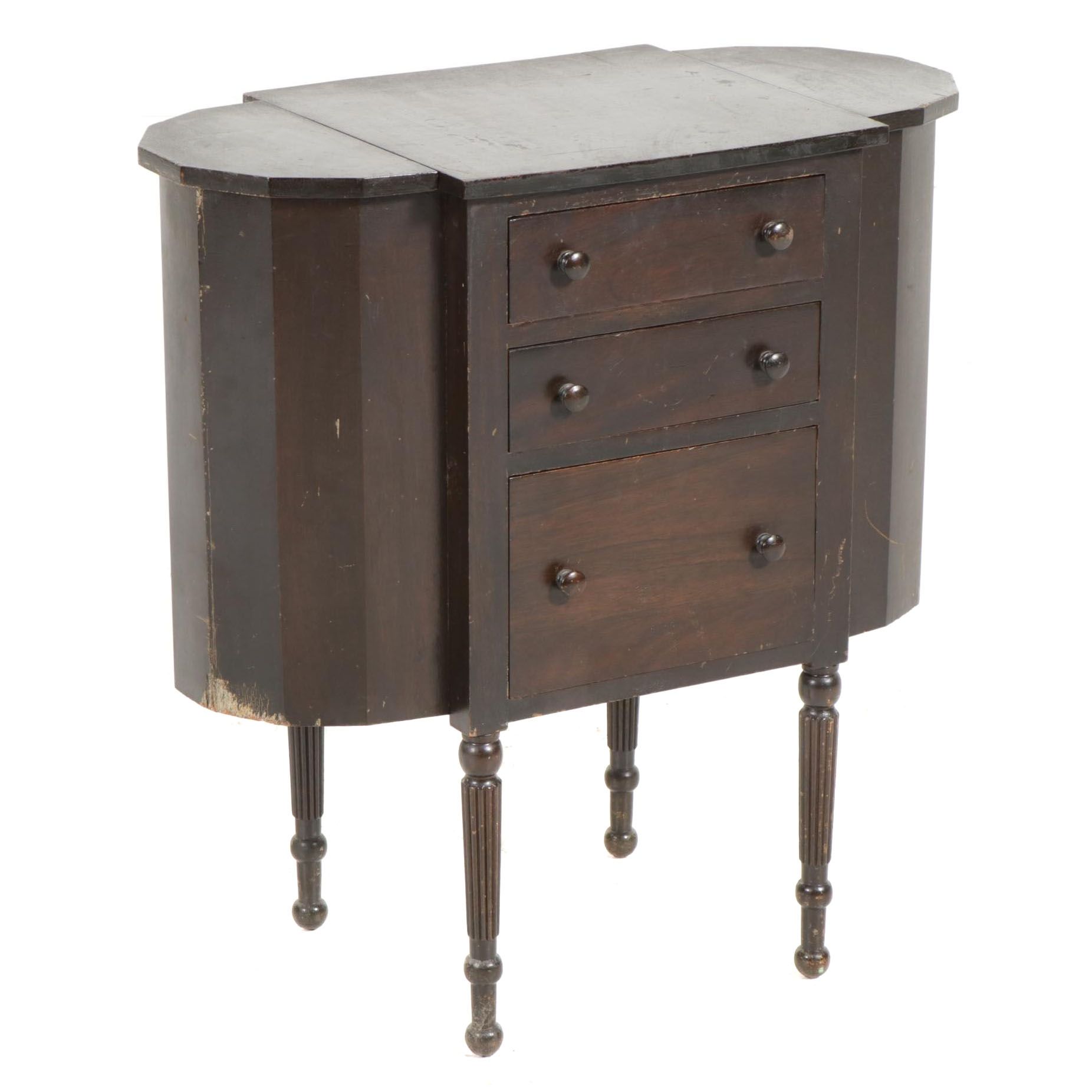 Cowan Federal Style "Martha Washington" Sewing Cabinet, Early 20th Century