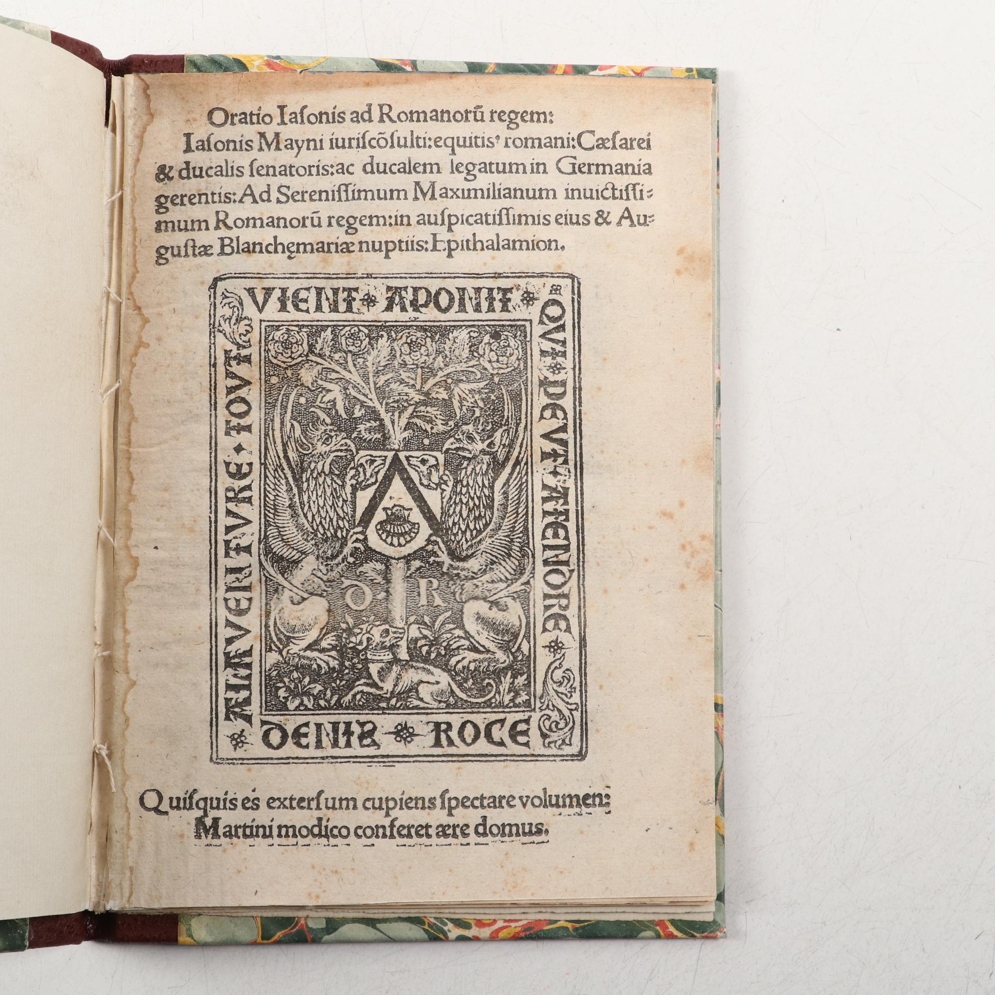 "Ad Romanorum Regem" by Giasone del Maino, 1494