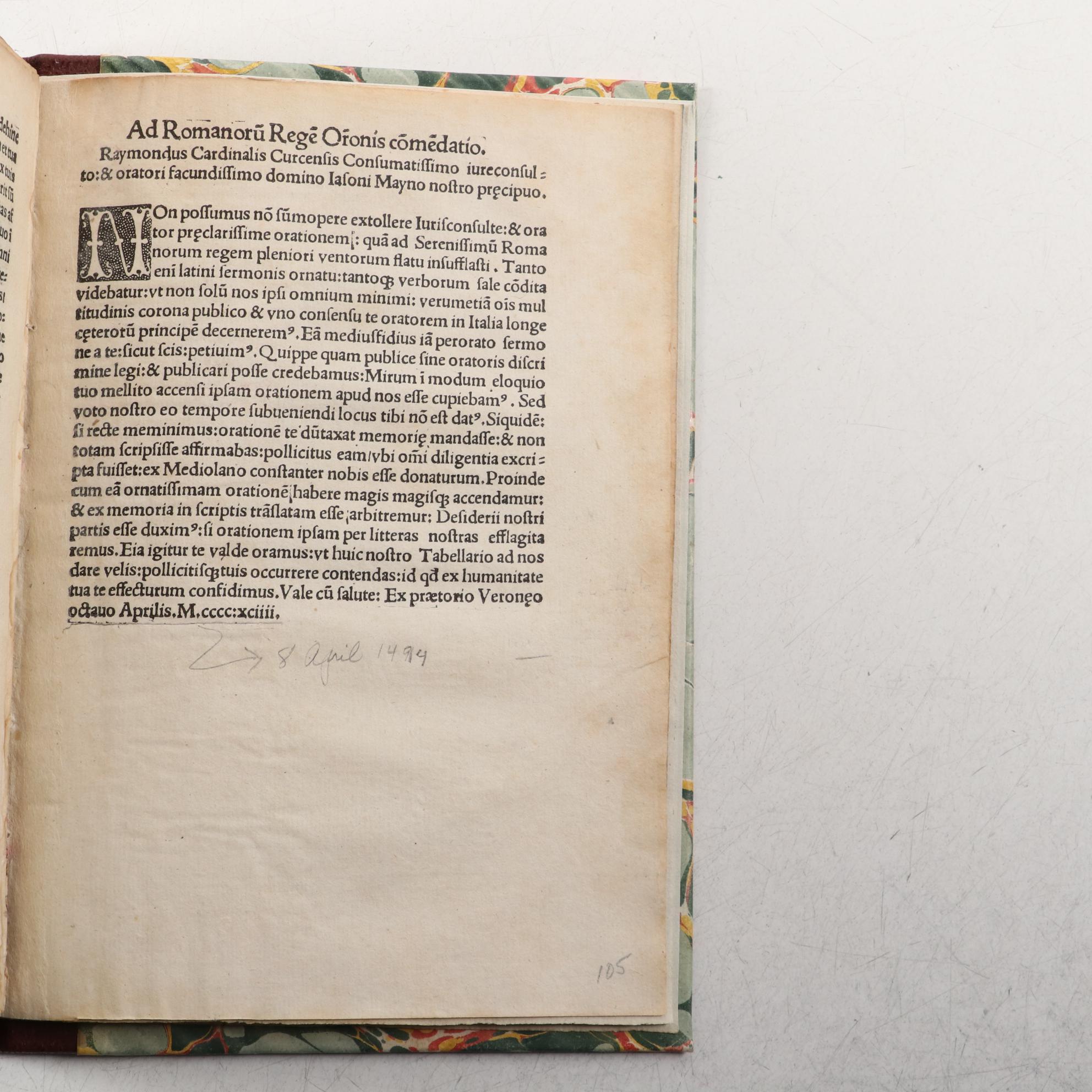 "Ad Romanorum Regem" by Giasone del Maino, 1494