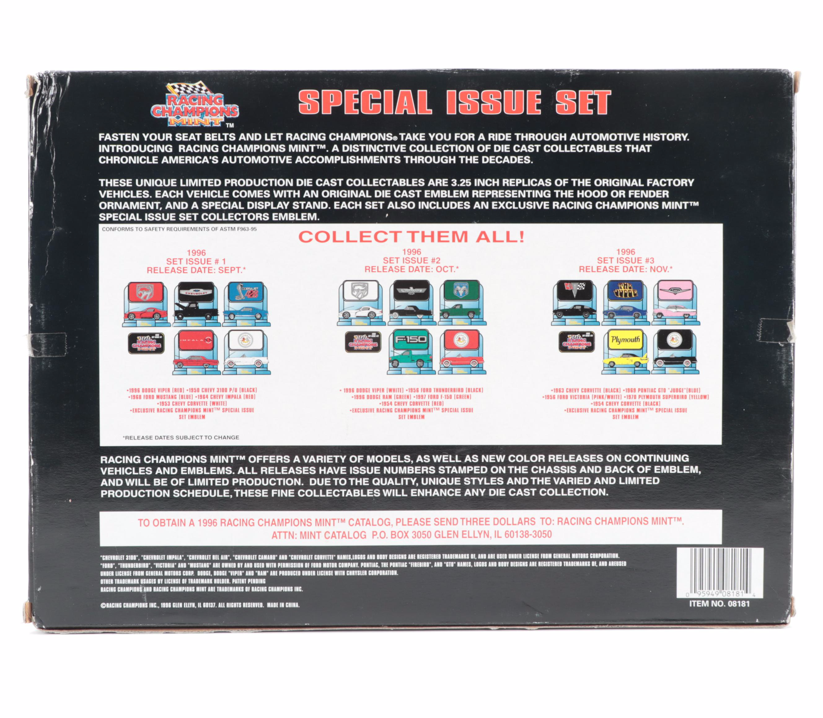 Racing Champions Mint Special Issue Set #1, 1996