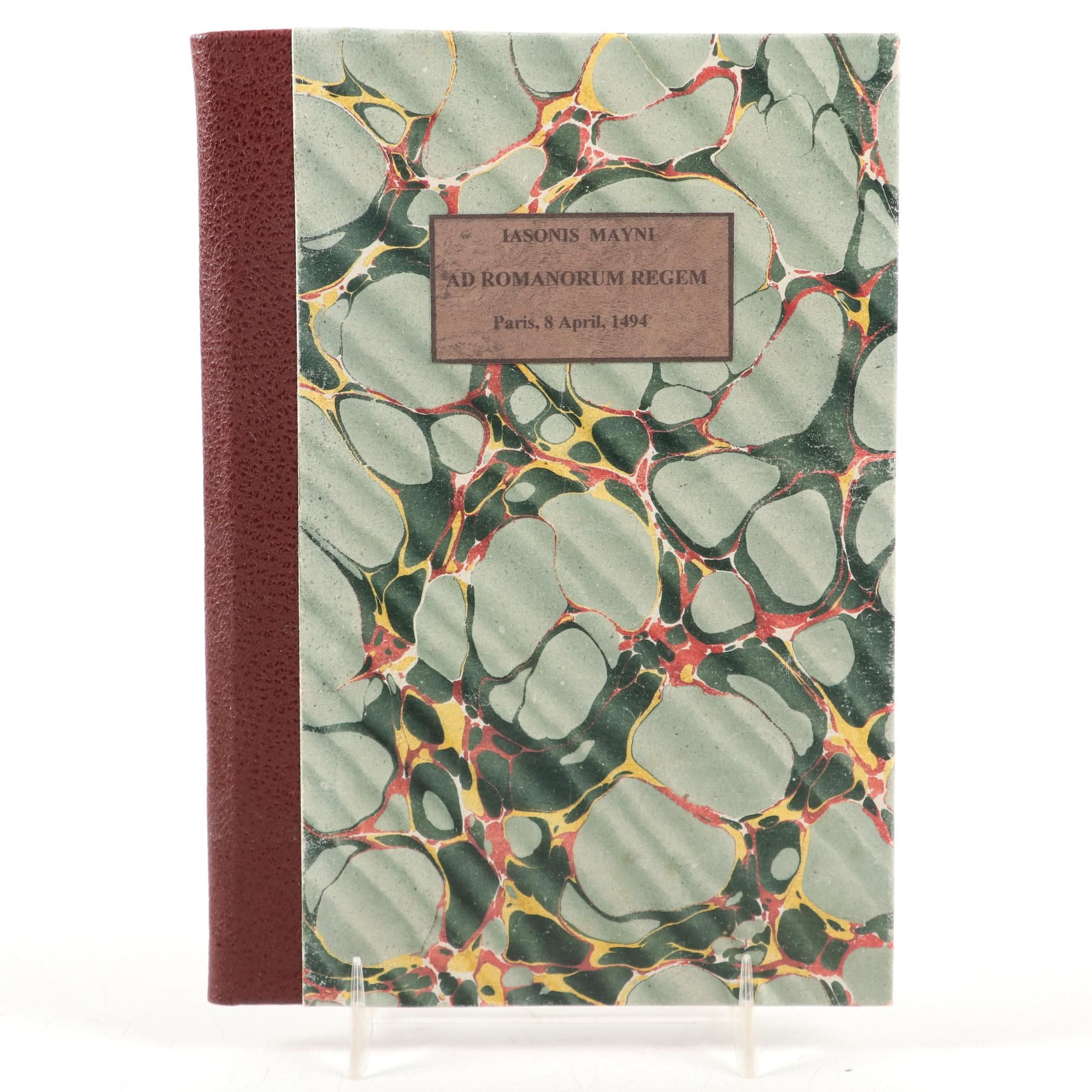 "Ad Romanorum Regem" by Giasone del Maino, 1494