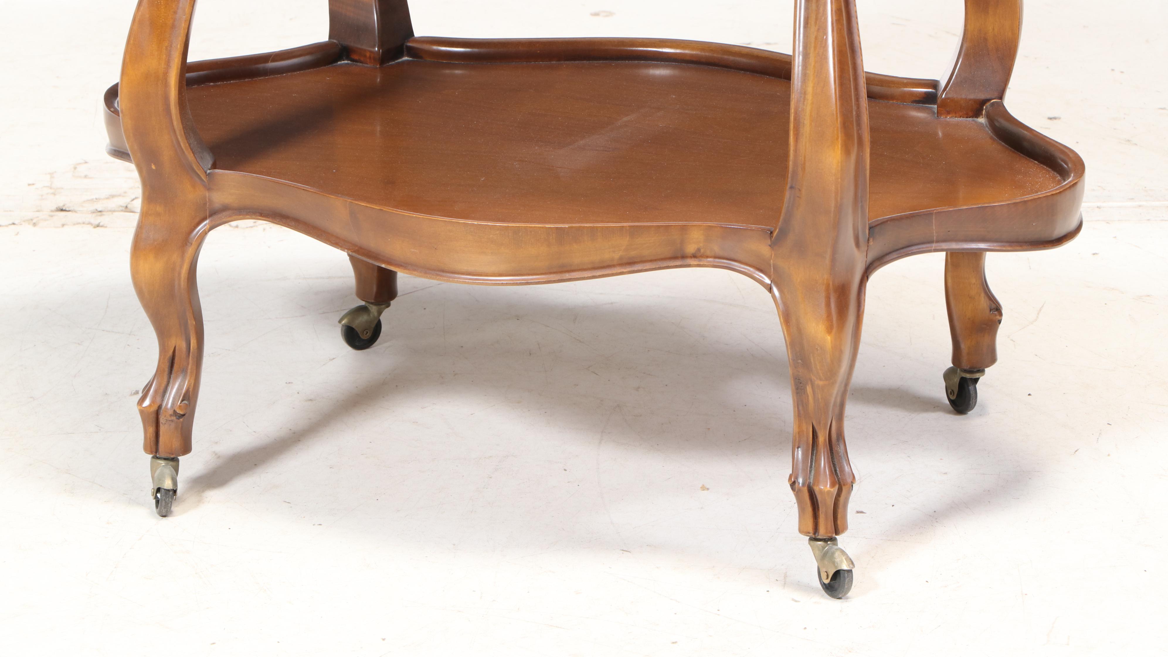 Robb & Stucky Italian Rococo Style Maple Two-Tier Side Table