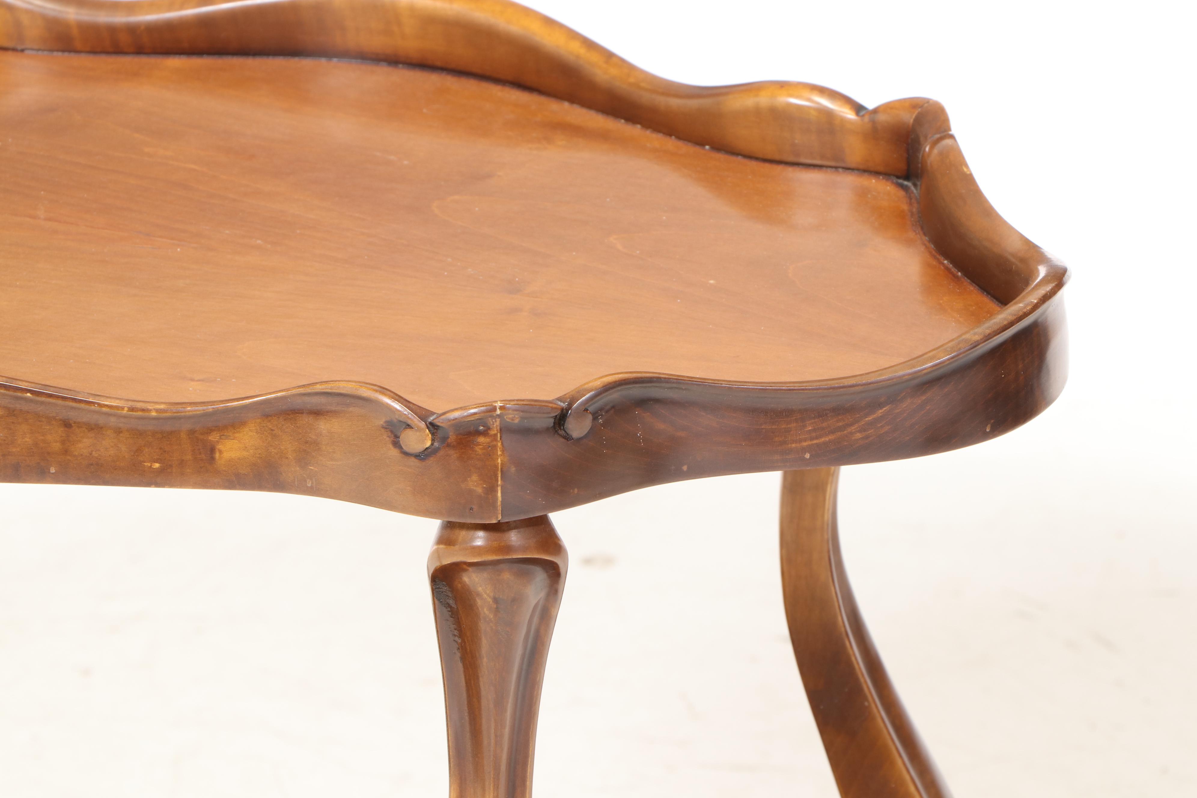 Robb & Stucky Italian Rococo Style Maple Two-Tier Side Table