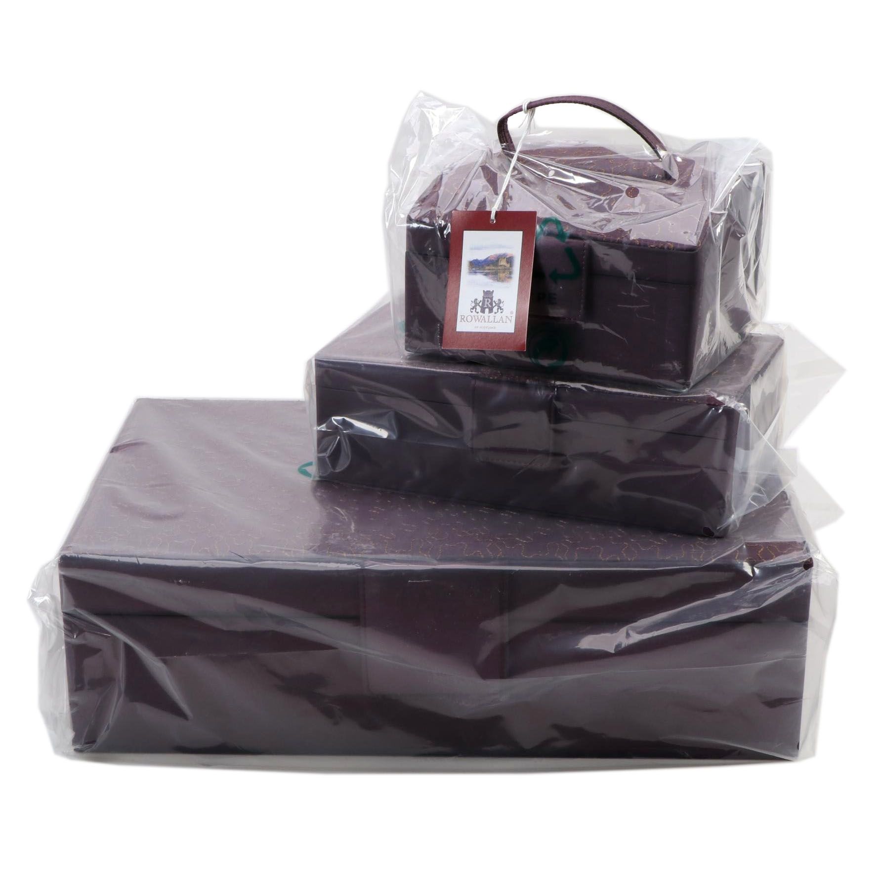 Rowallan Puzzle Motif Amethyst Polyester Jewelry Boxes