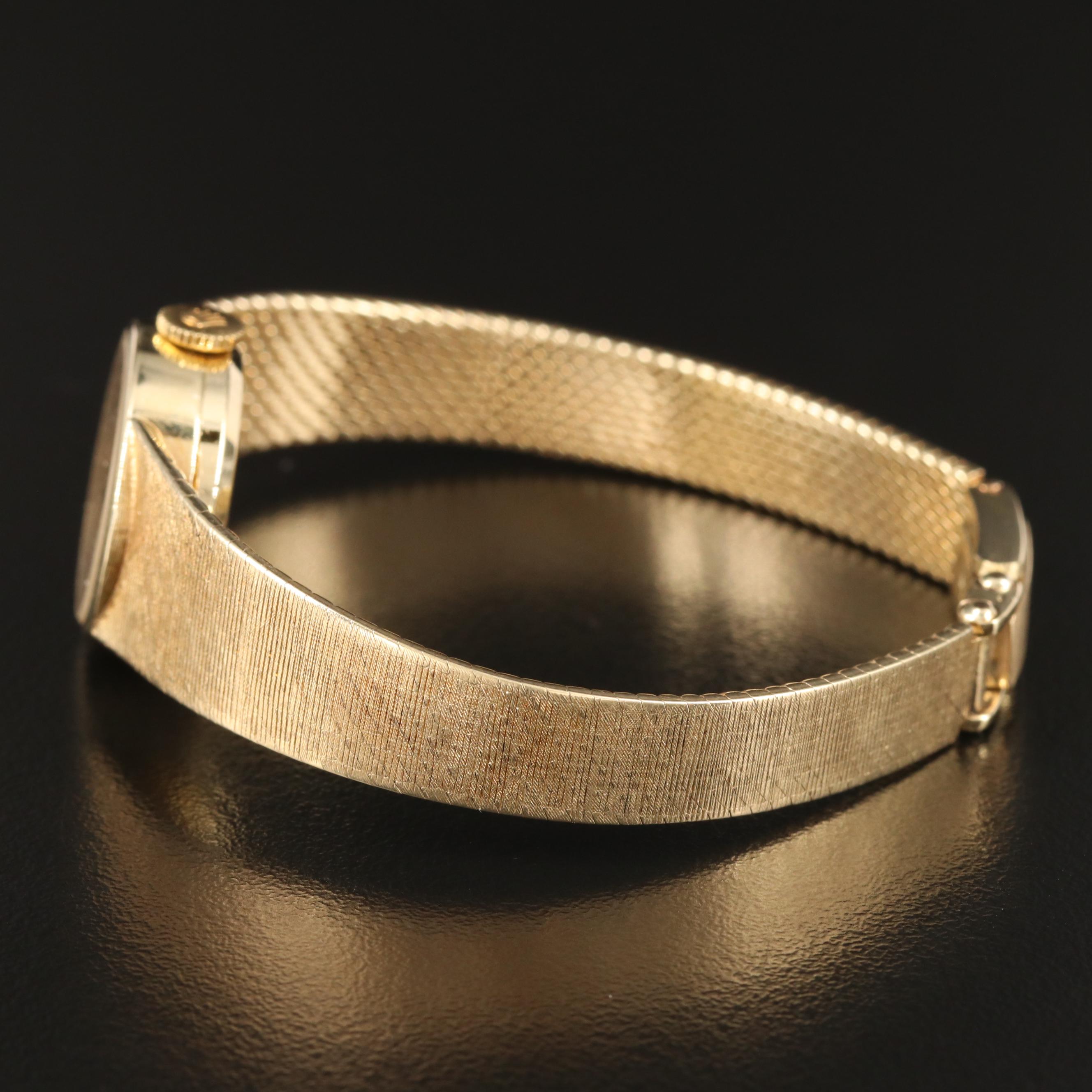 Vintage Rolex Cocktail 14K Yellow Gold Stem Wind Watch