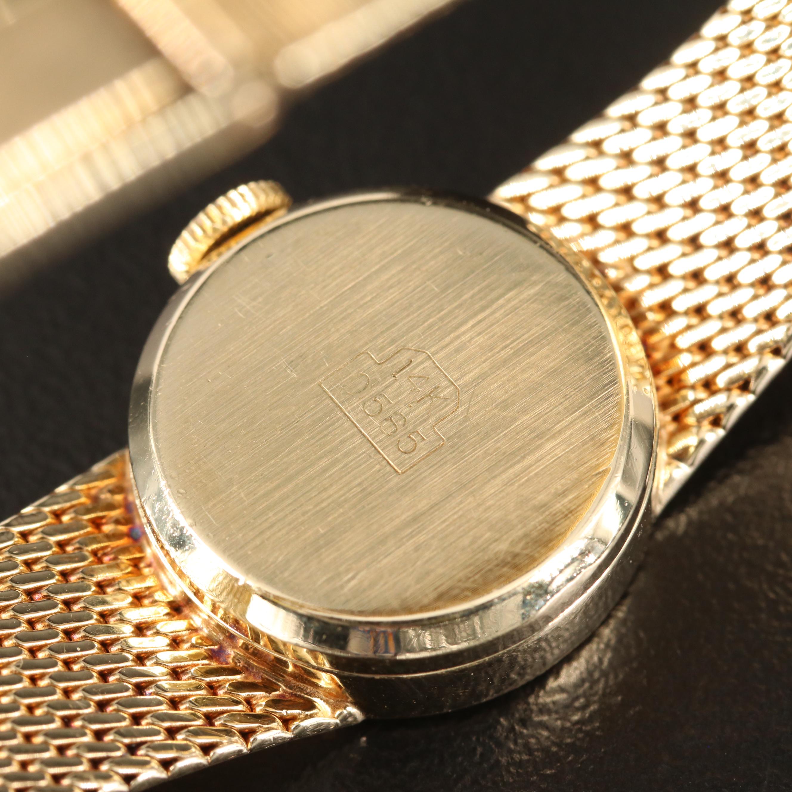 Vintage Rolex Cocktail 14K Yellow Gold Stem Wind Watch